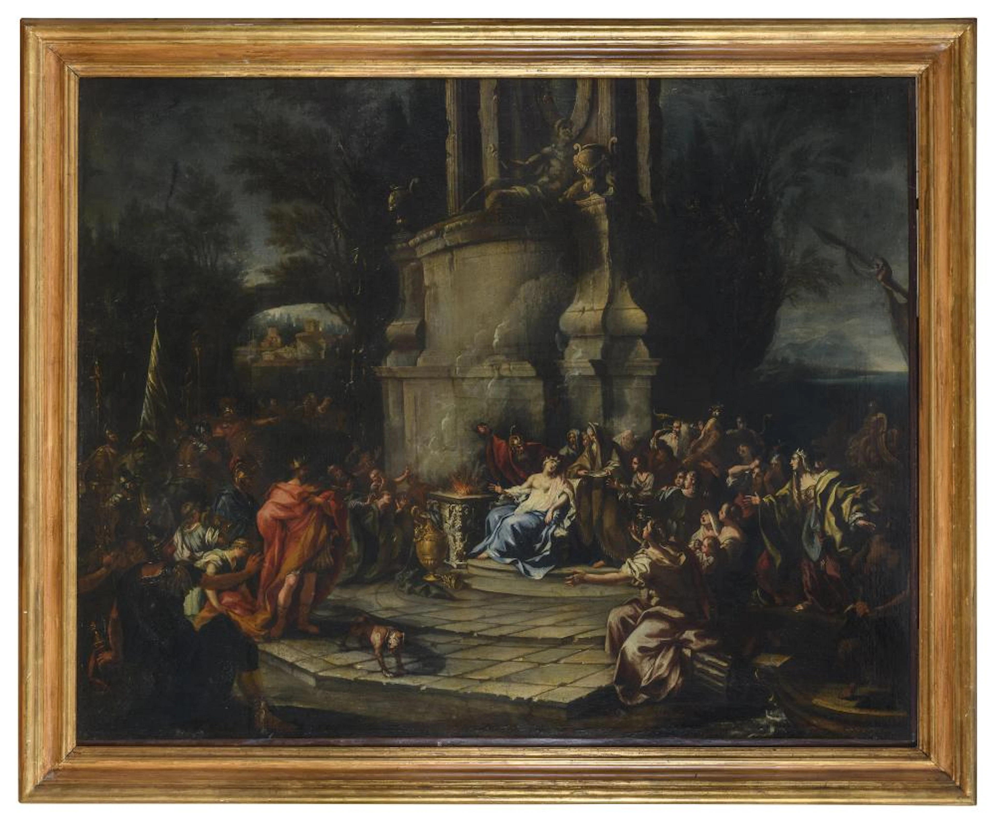 OIL PAINTING BY FRANCESCO MONTI, NUNZIO FERRAIOLI AND PIETRO PALTRONIERI