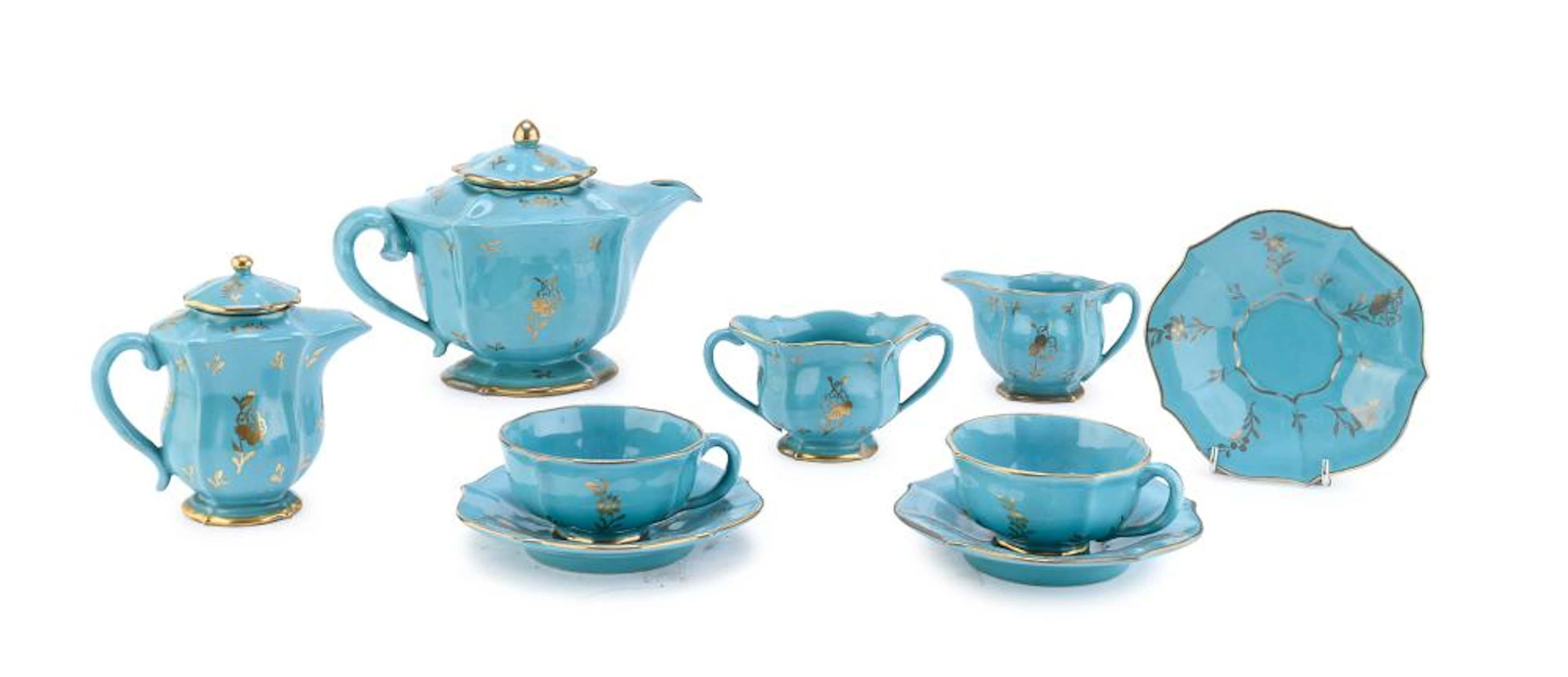 CERAMIC TEA SET, 1940s