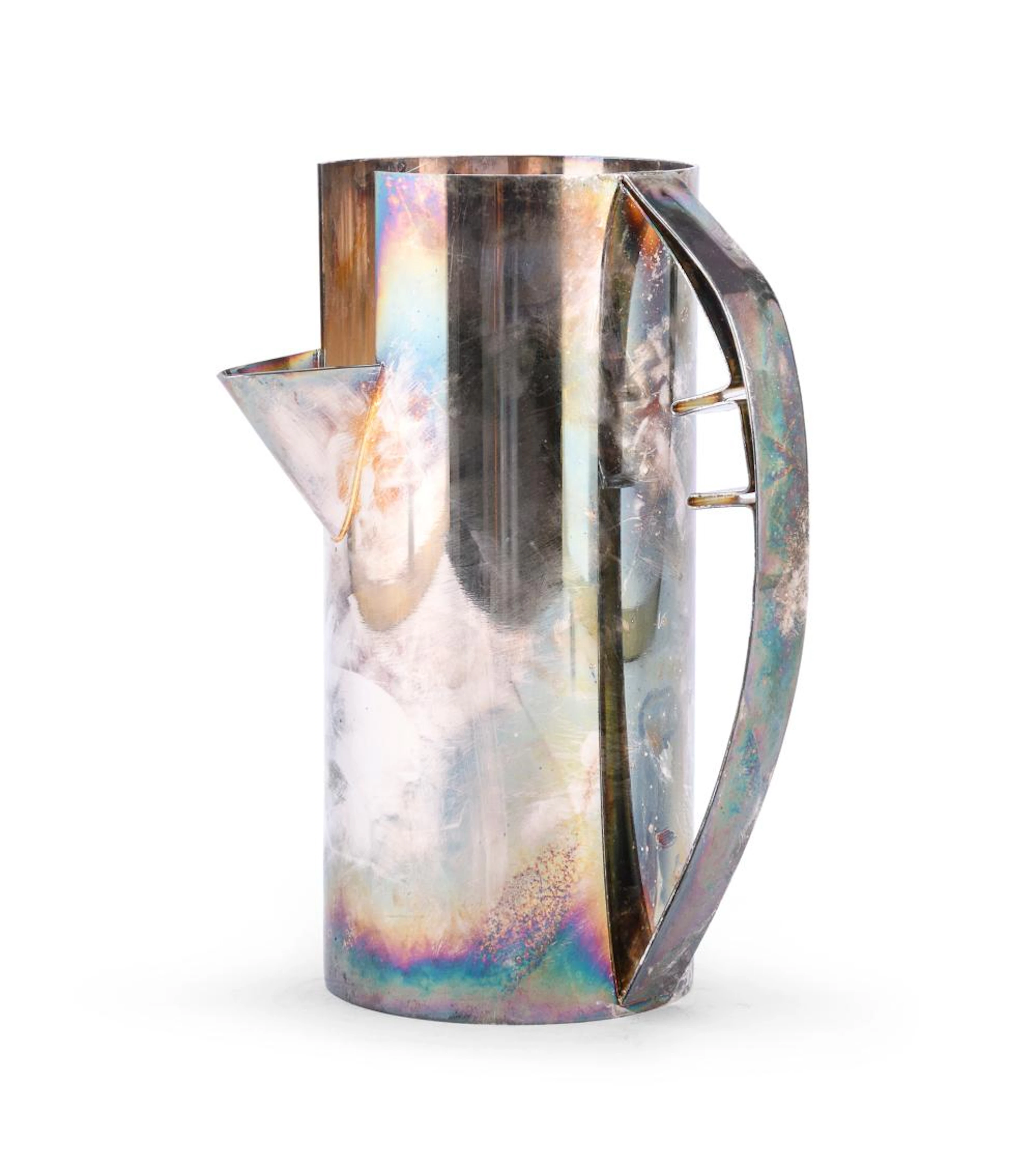 SILVER-PLATED JUG, CARLO SCARPA FOR CLETO MUNARI, 1960s