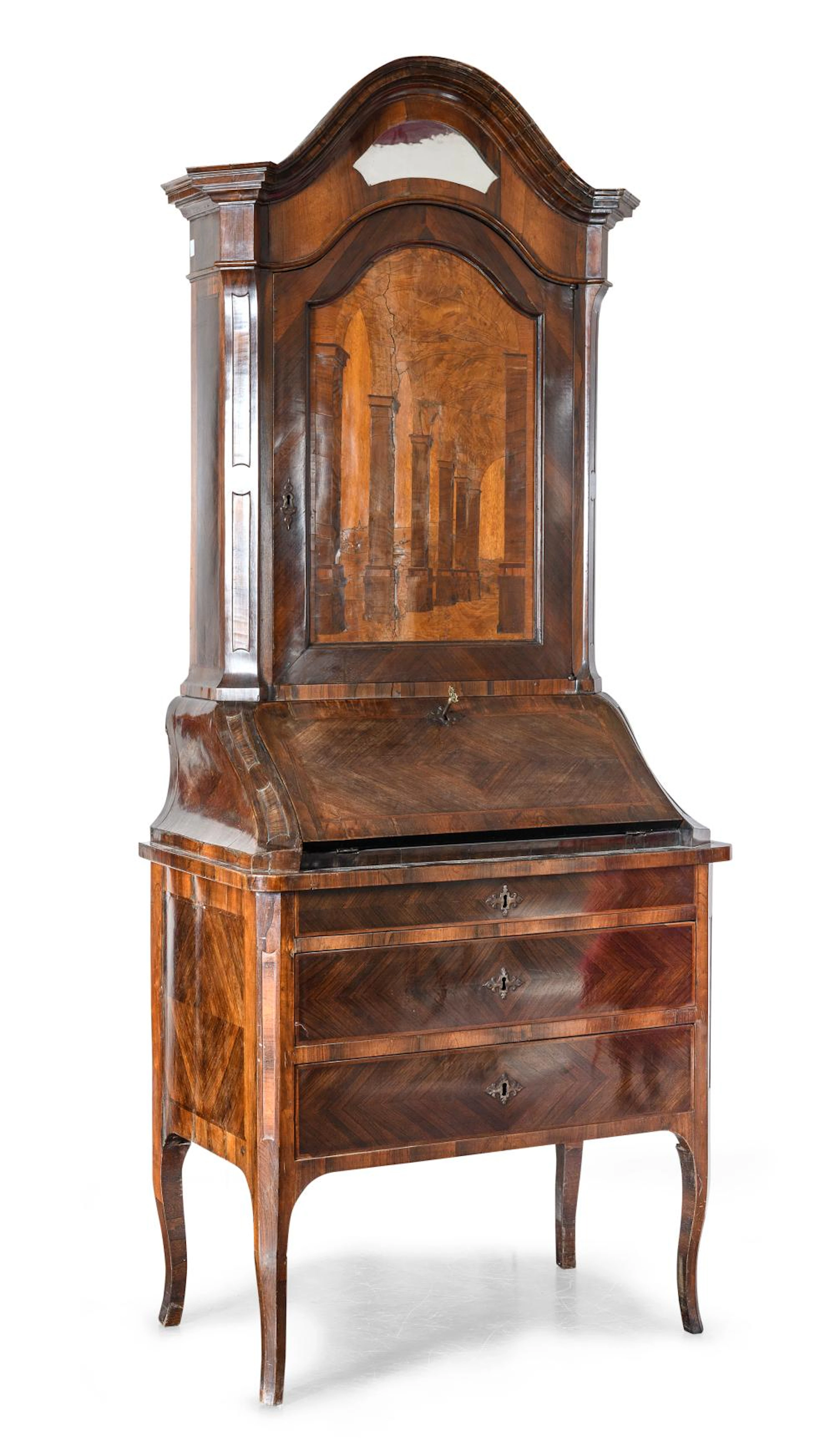 SMALL PURPLE EBONY TRUMEAU, NORTHERN ITALY, 18TH CENTURY