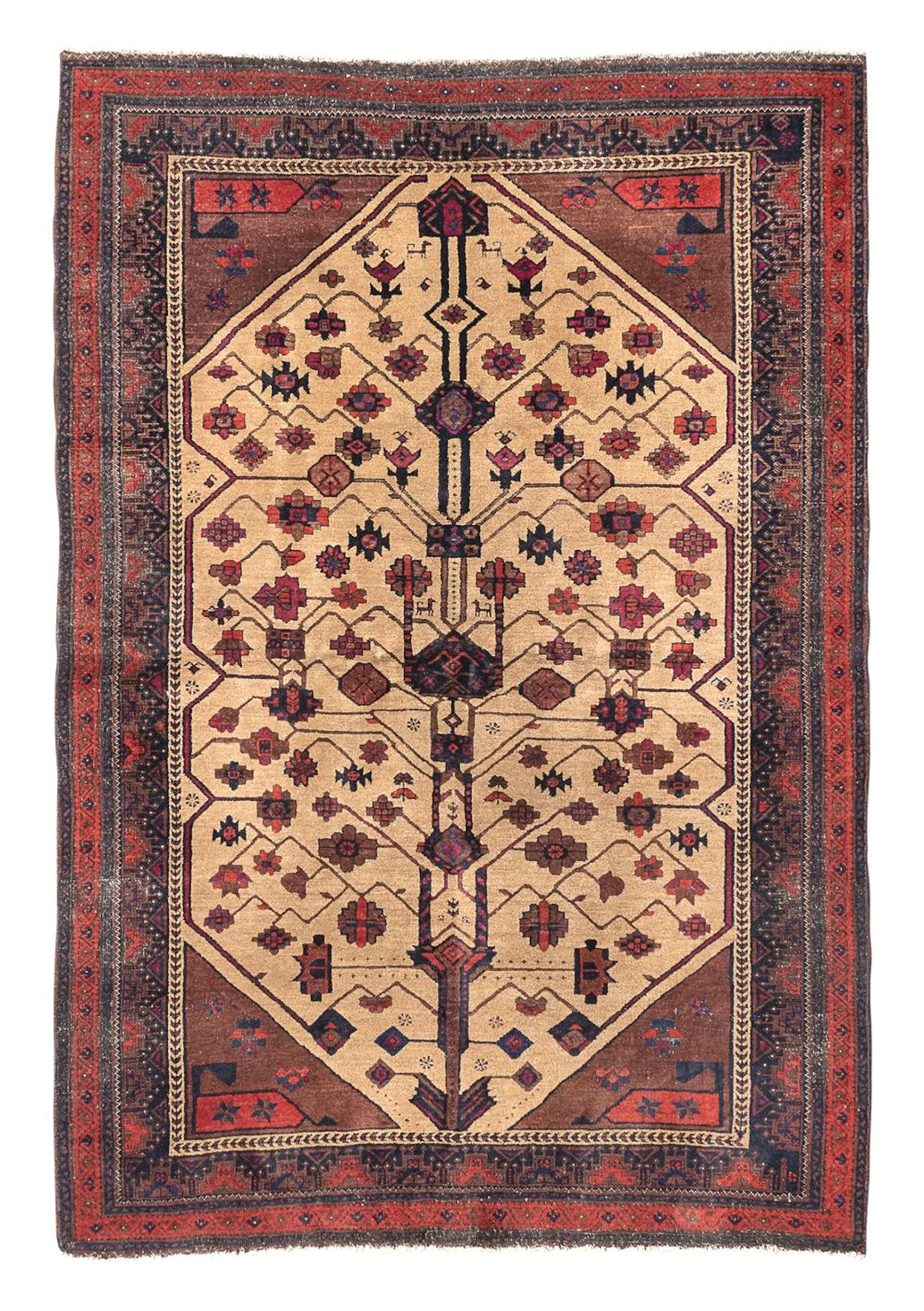 ANTIQUE HAMADAN CARPET, c.1900