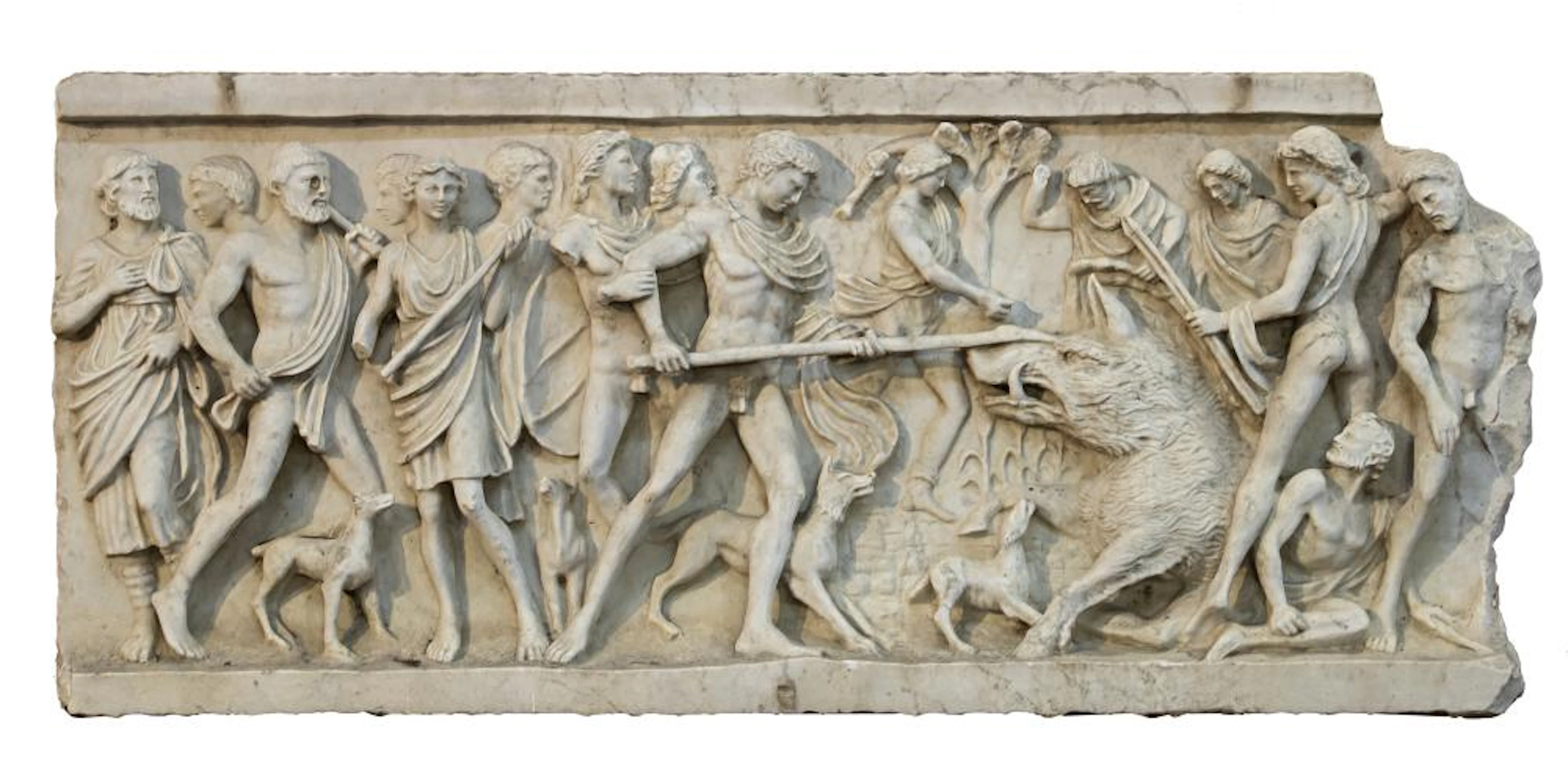 HIGH RELIEF IN WHITE MARBLE, 19th CENTURY