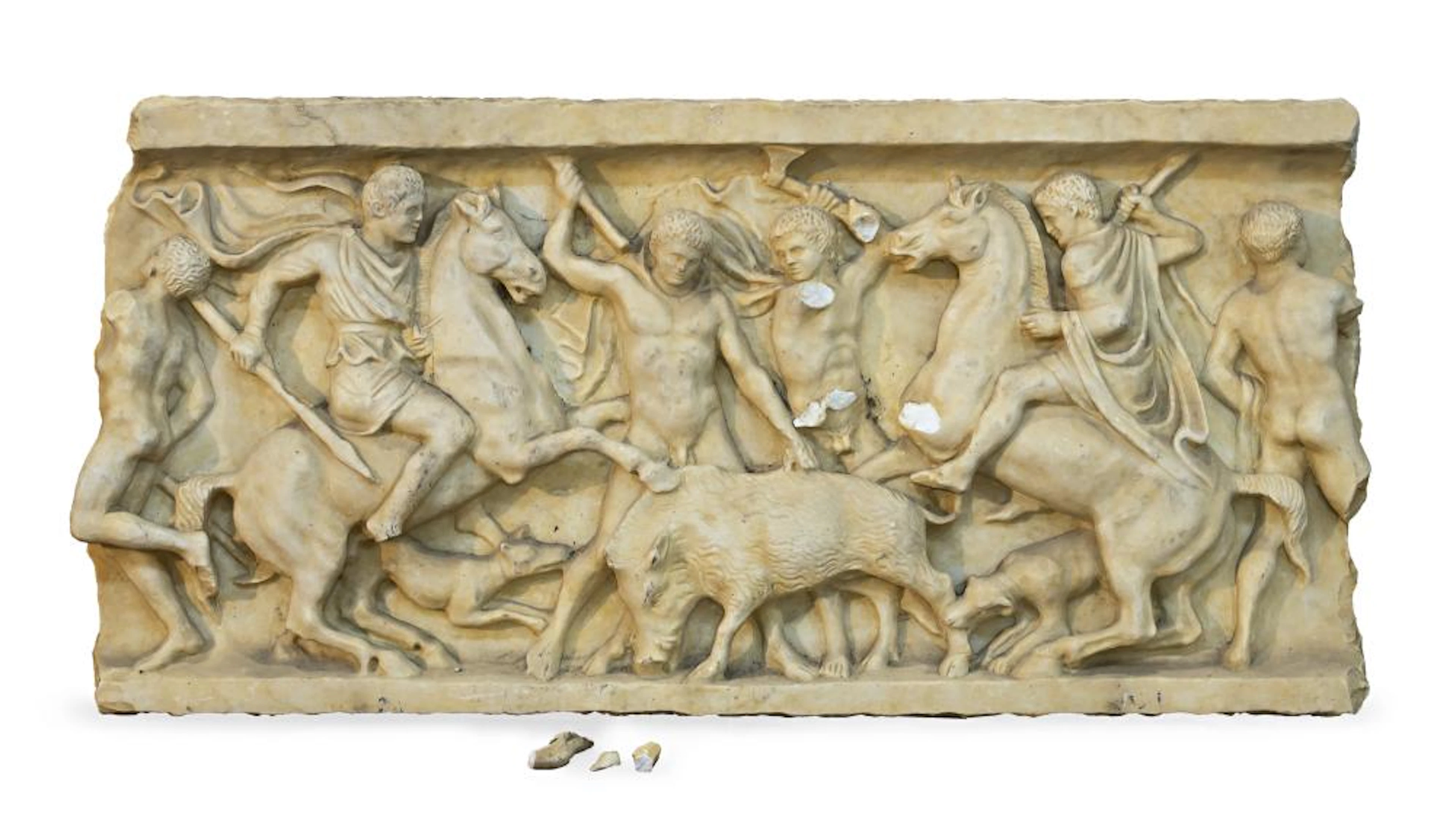 BAS-RELIEF IN WHITE MARBLE, 19th CENTURY
