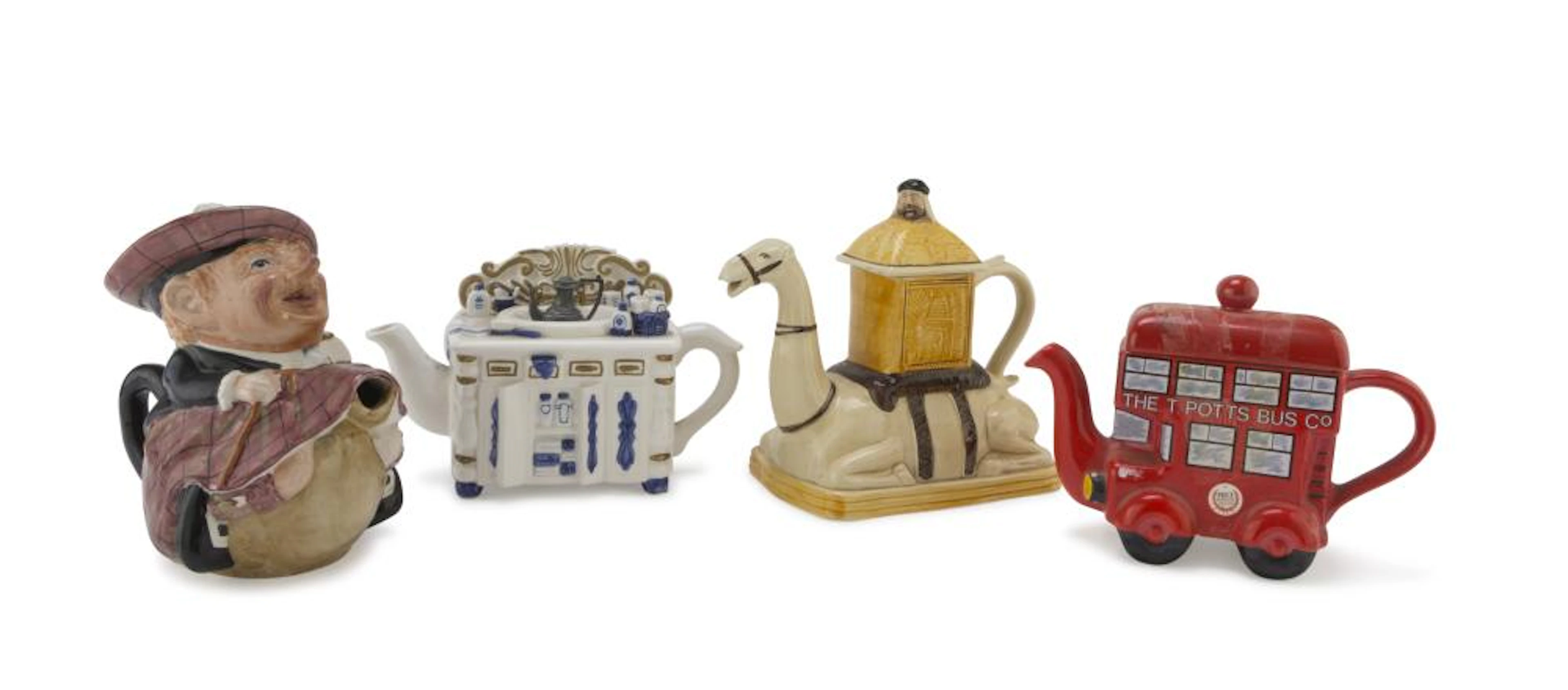 Four Ceramic Teapots, England EARLY 20TH CENTURY