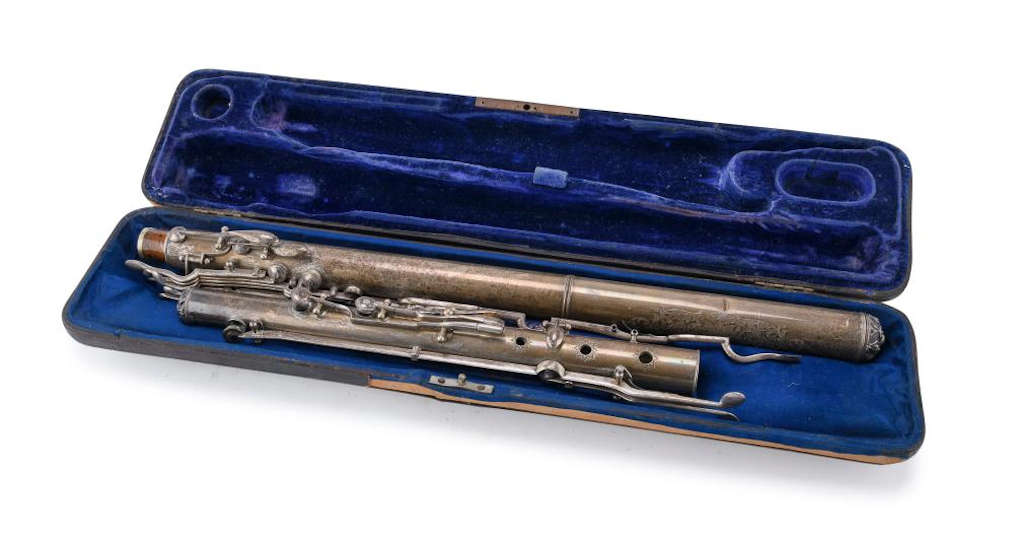 ALPACA FLUTE, A. RAMPONE MILAN FIRST HALF OF THE 19TH CENTURY