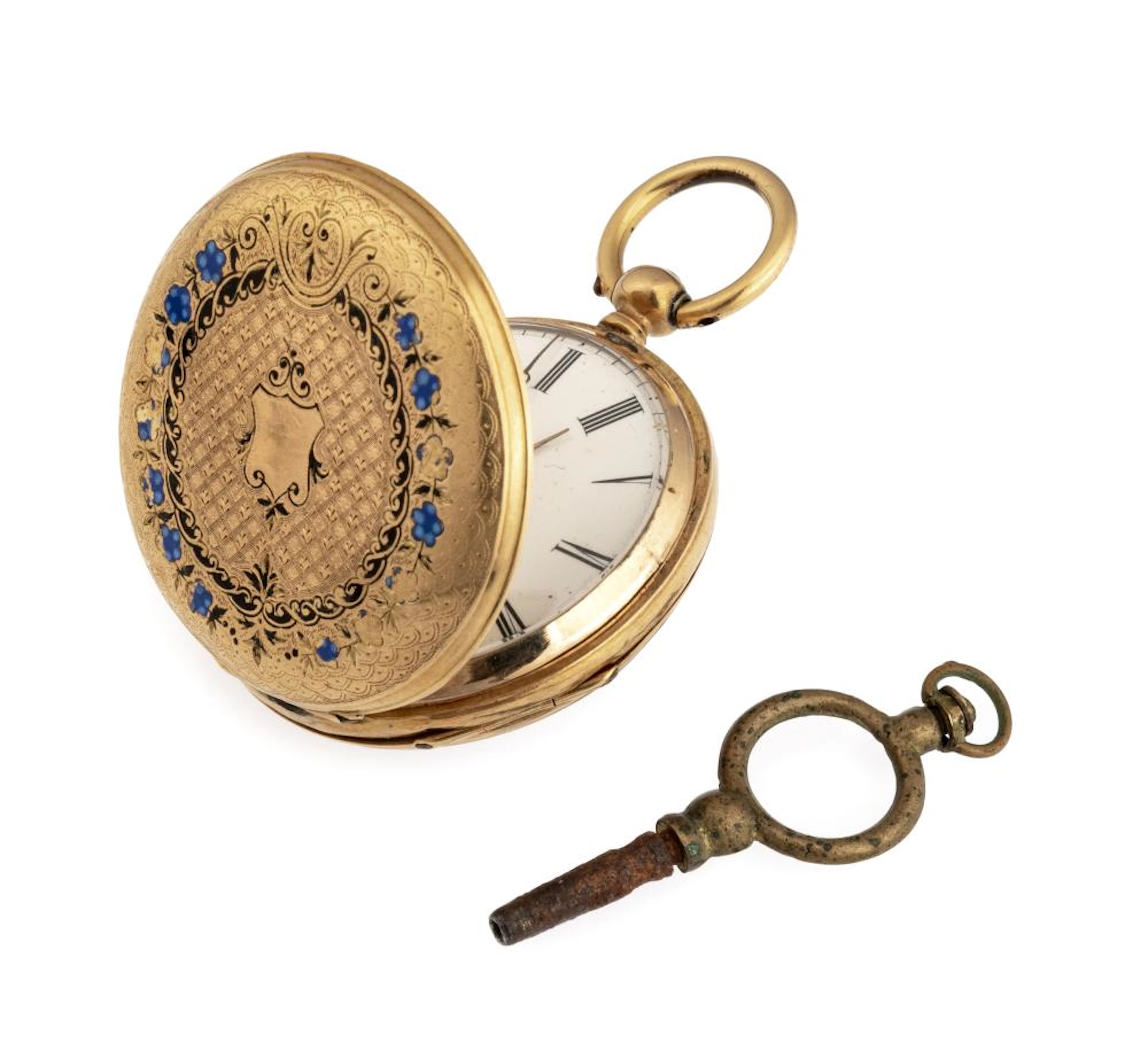 POCKET WATCH IN GOLD AND ENAMELS
