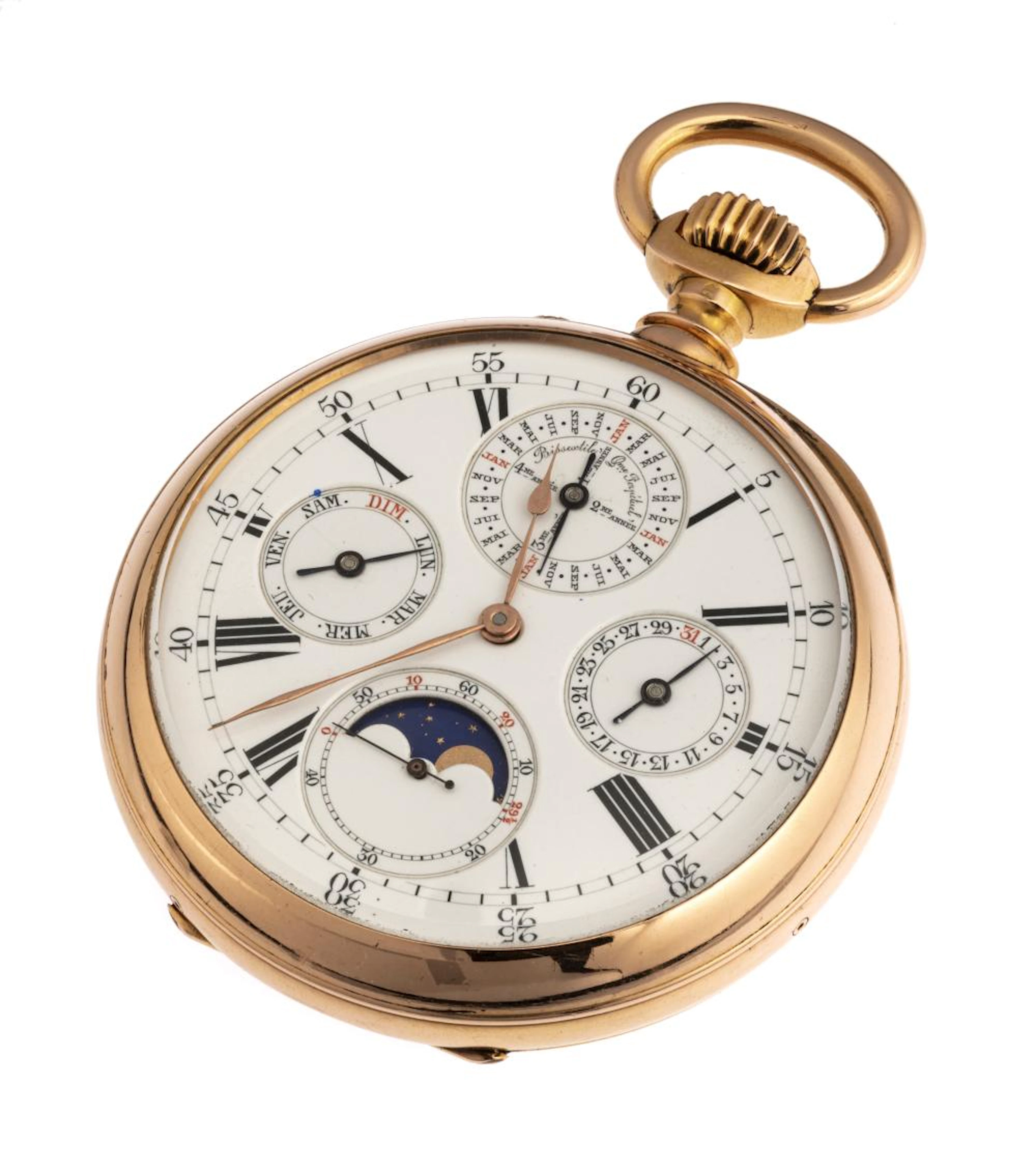 PERPETUAL CALENDAR POCKET WATCH, ANONYMOUS SWITZERLAND 1900 ca.