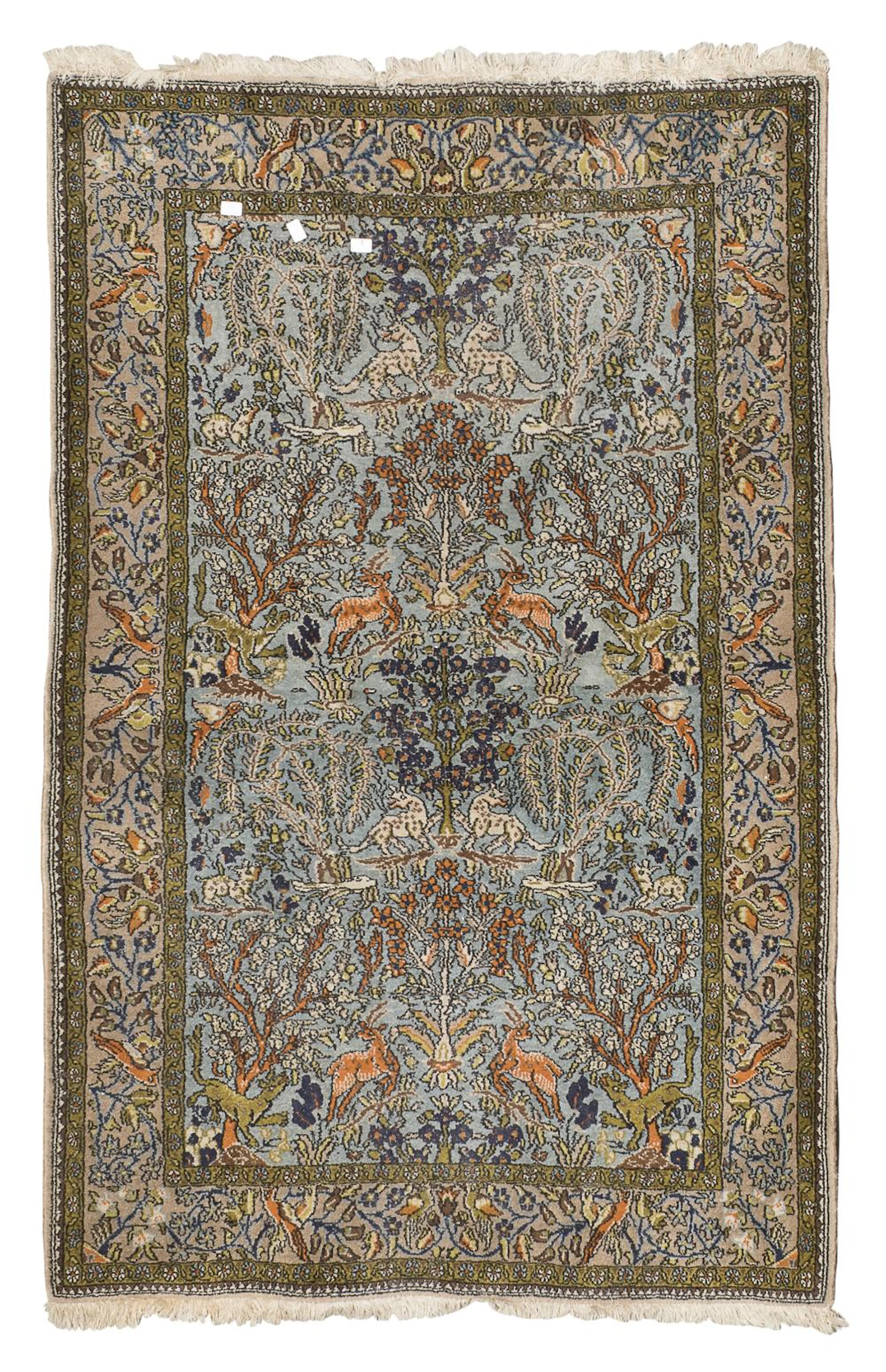 SMALL QUM RUG MID-20TH CENTURY