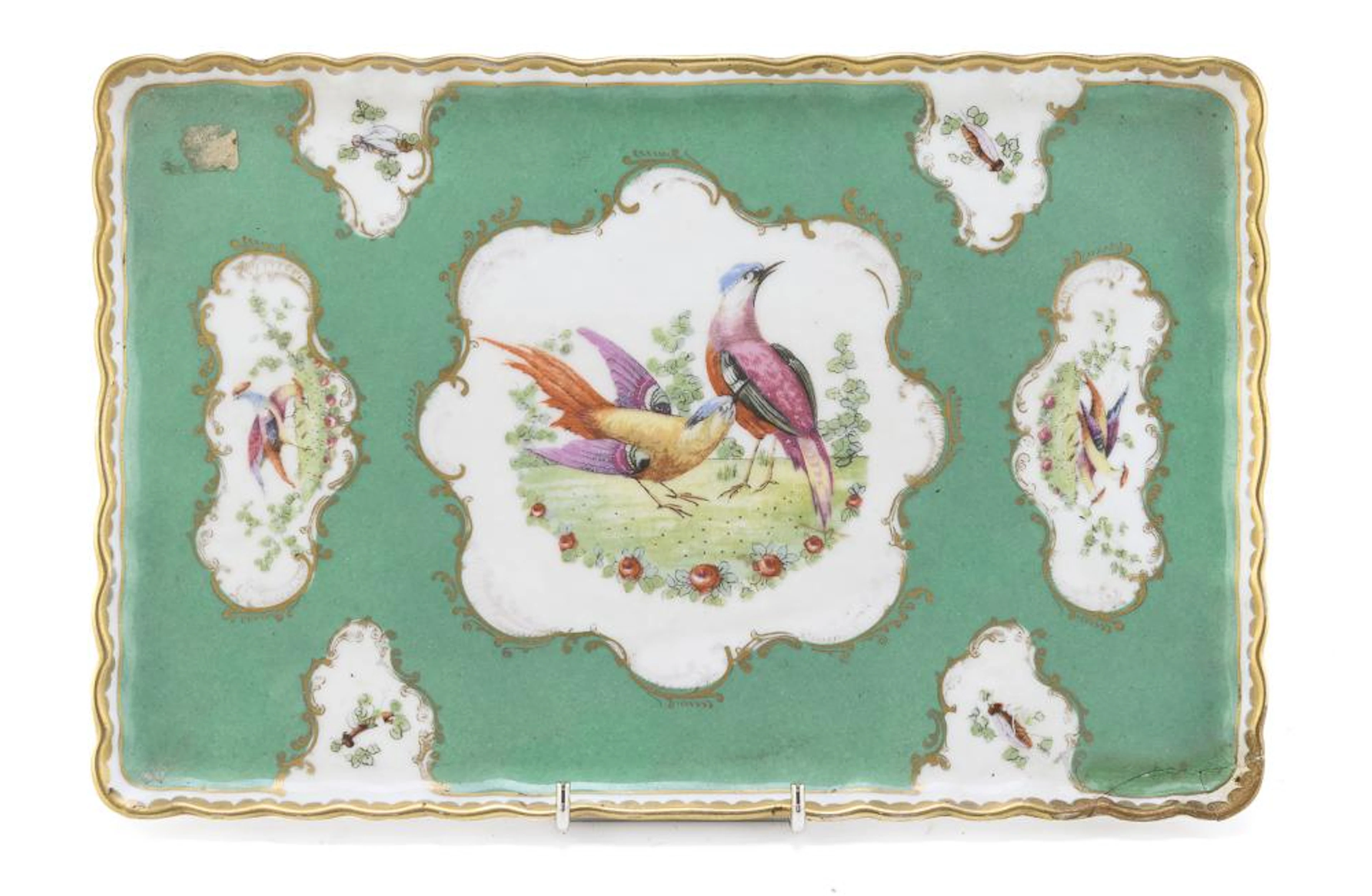 SMALL PORCELAIN TRAY, ENGLAND 19th CENTURY