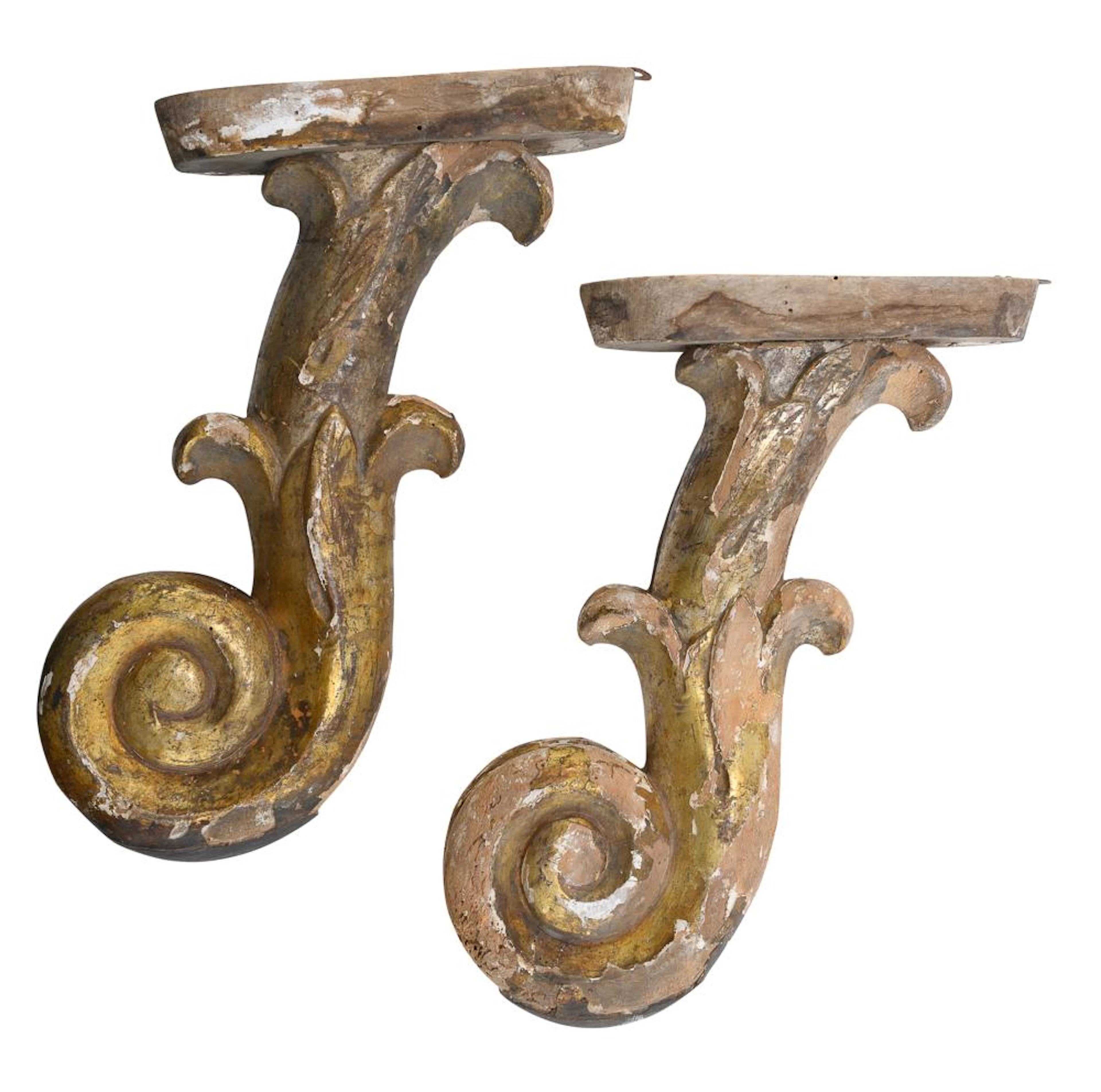 PAIR OF WALL BRACKETS 18th CENTURY