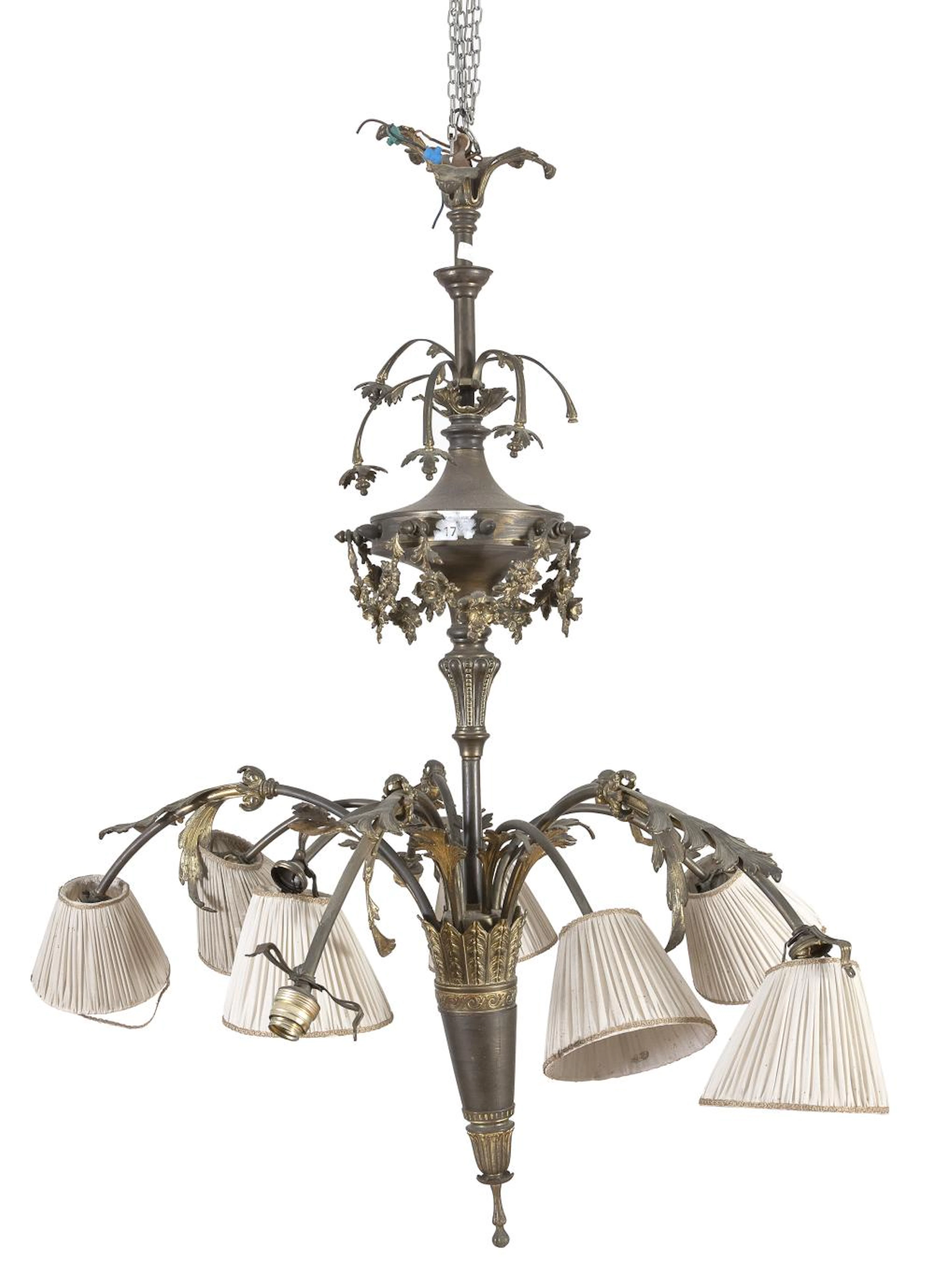 BEAUTIFUL BRONZE CHANDELIER LATE 19TH CENTURY