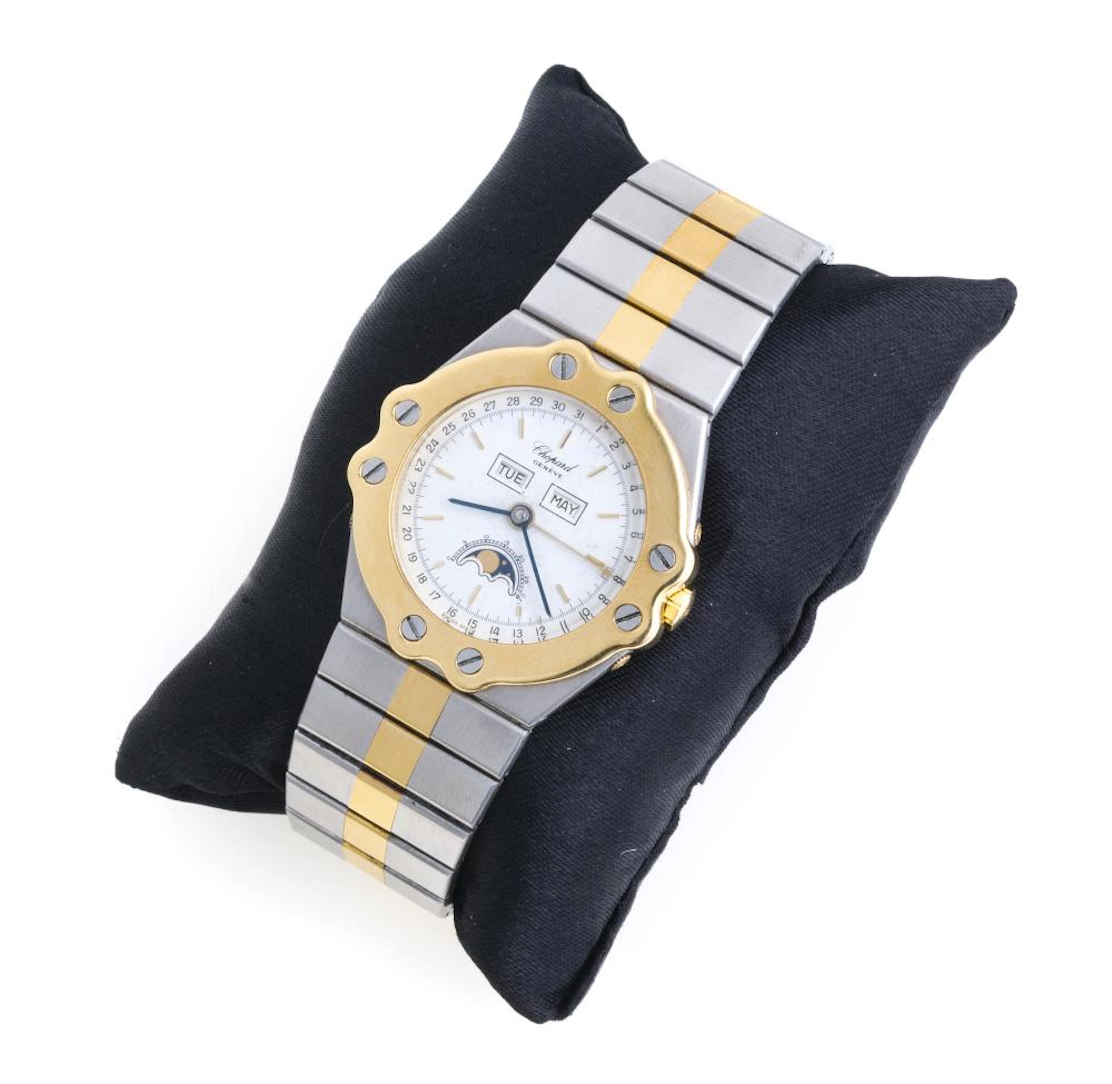 STEEL AND GOLD WRIST WATCH CHOPARD ST. MORITZ