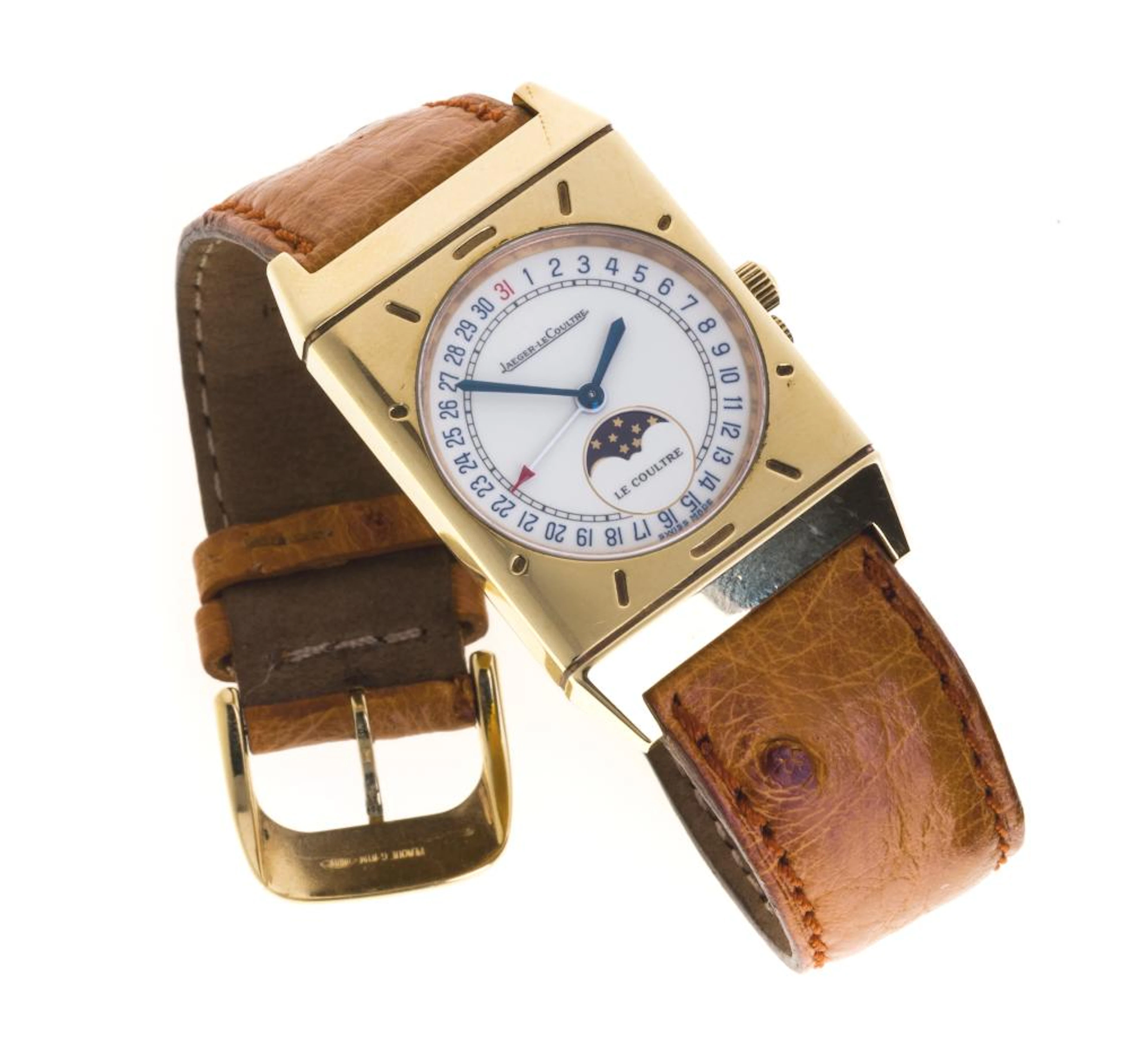 GOLD JAEGER LE COUTRE WRIST WATCH
