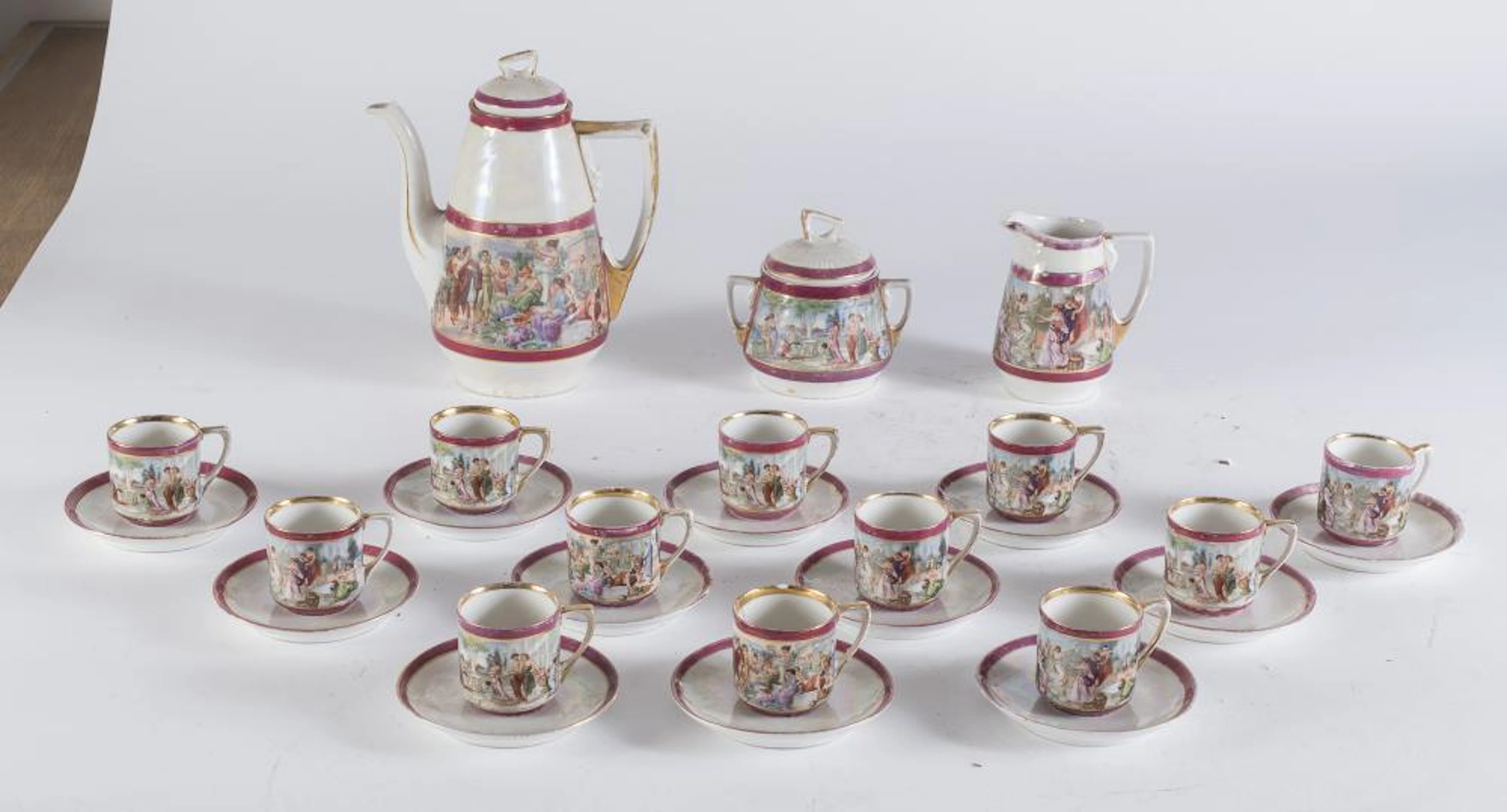 CERAMIC TEA SET GINORI 20TH CENTURY