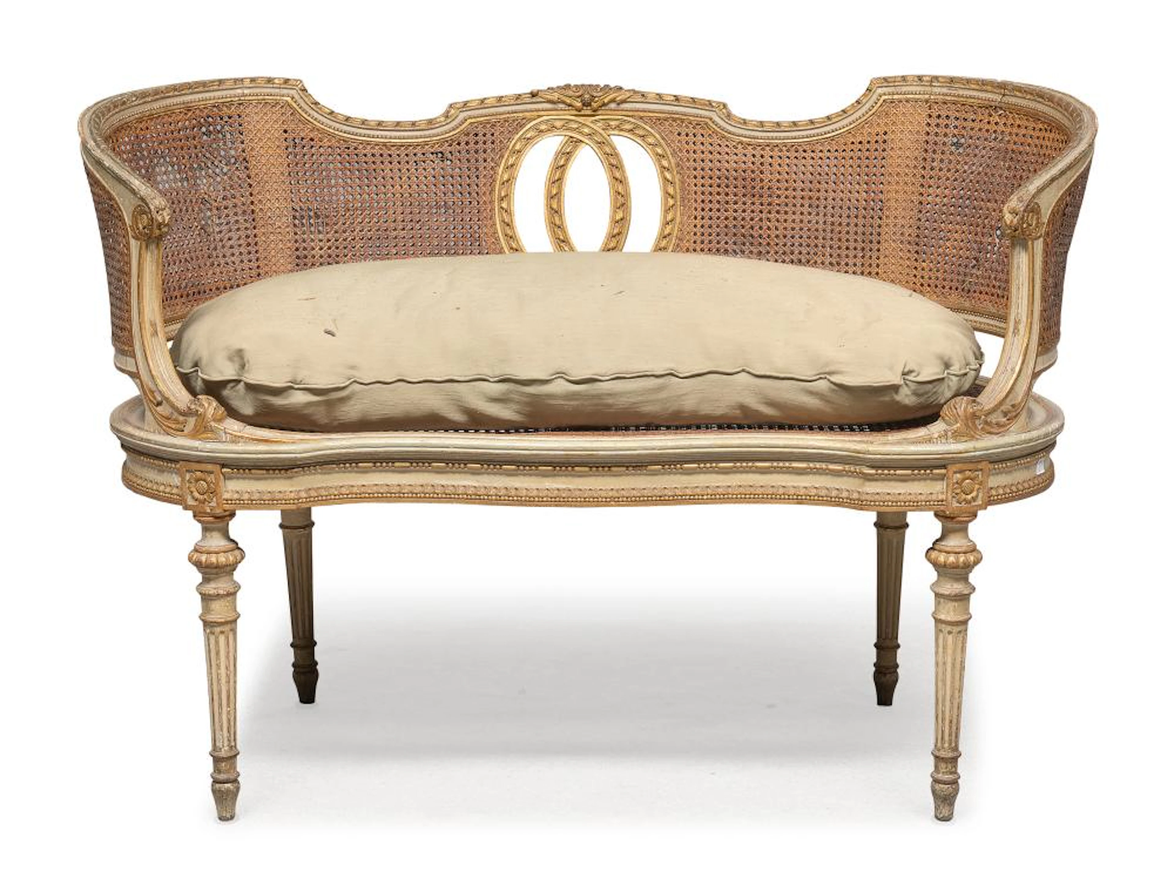 LACQUERED WOOD SOFA, EARLY 20TH CENTURY