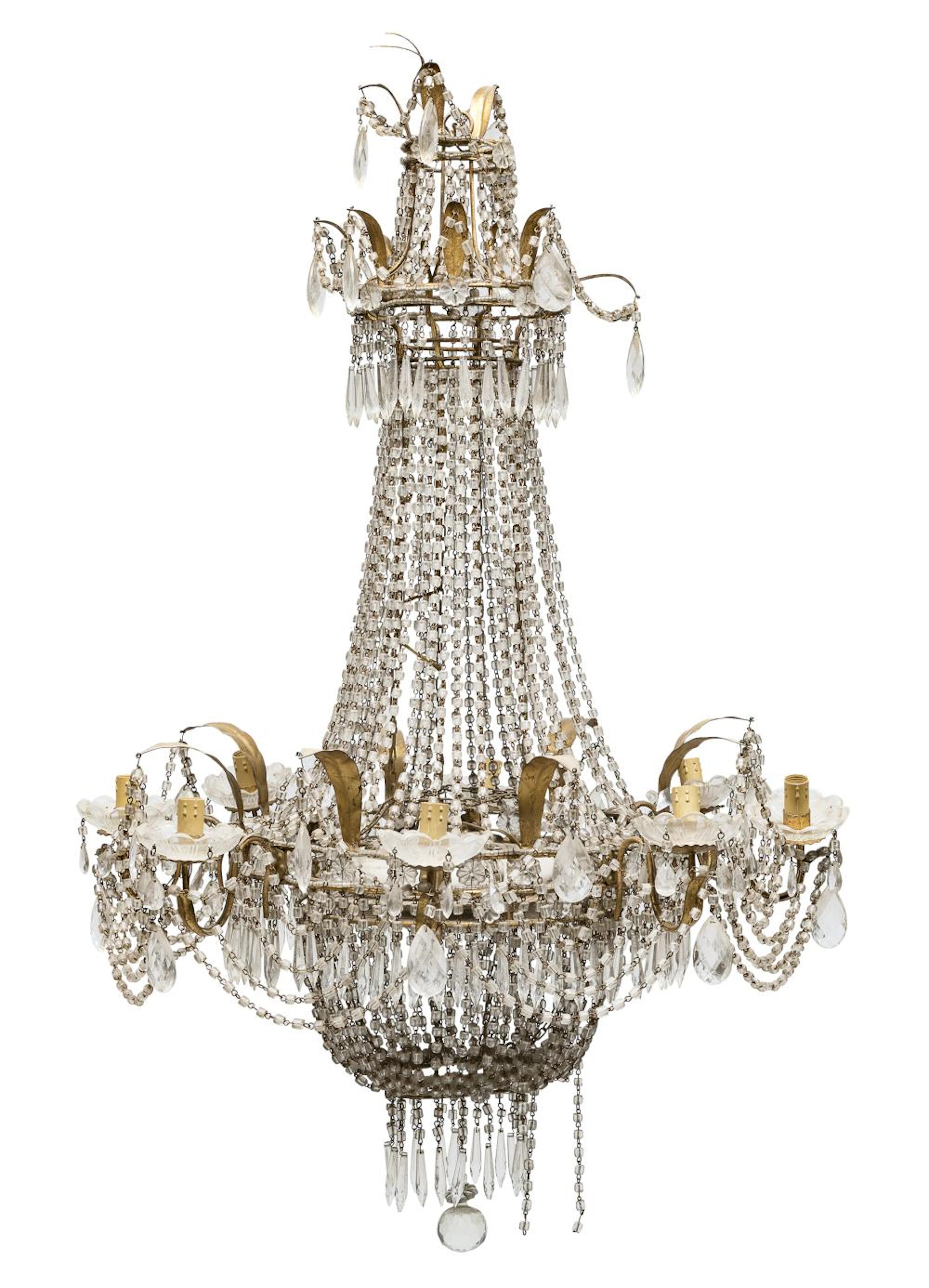 BEAUTIFUL BELL CHANDELIER, EARLY 19TH CENTURY