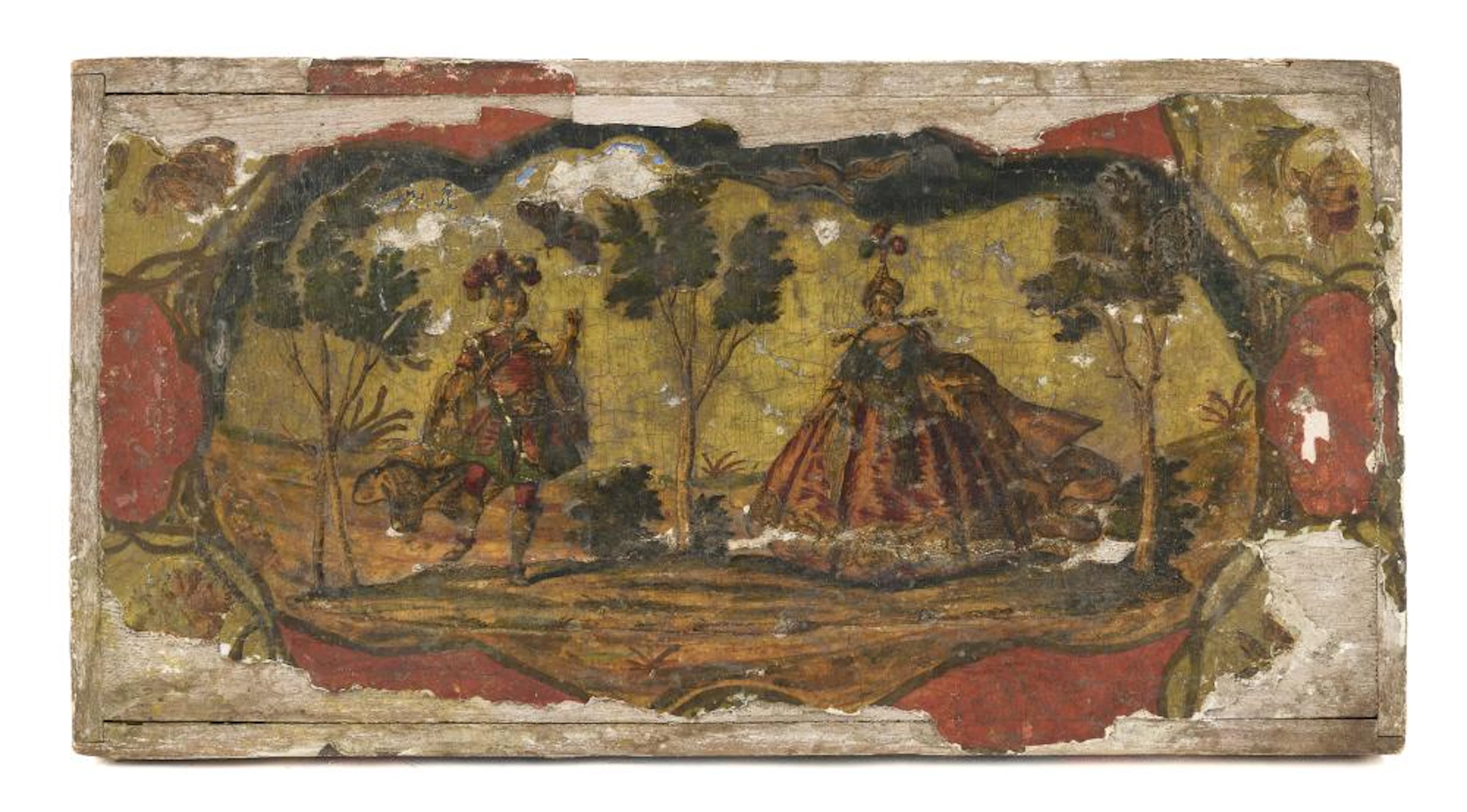 LACQUERED CASE COVER, VENICE 18th CENTURY