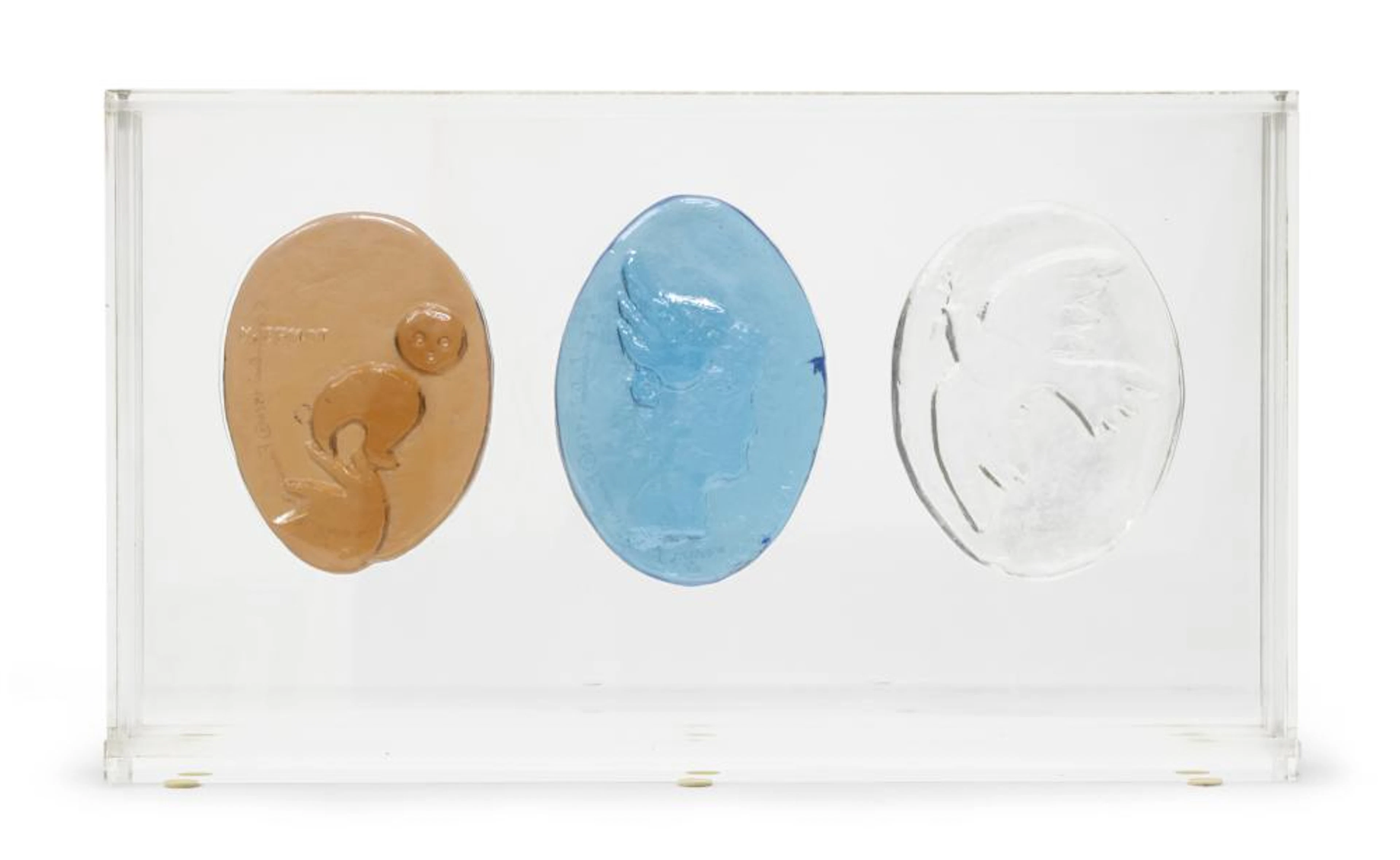 THREE GLASS SCULPTURES BY EGIDIO COSTANTINI
