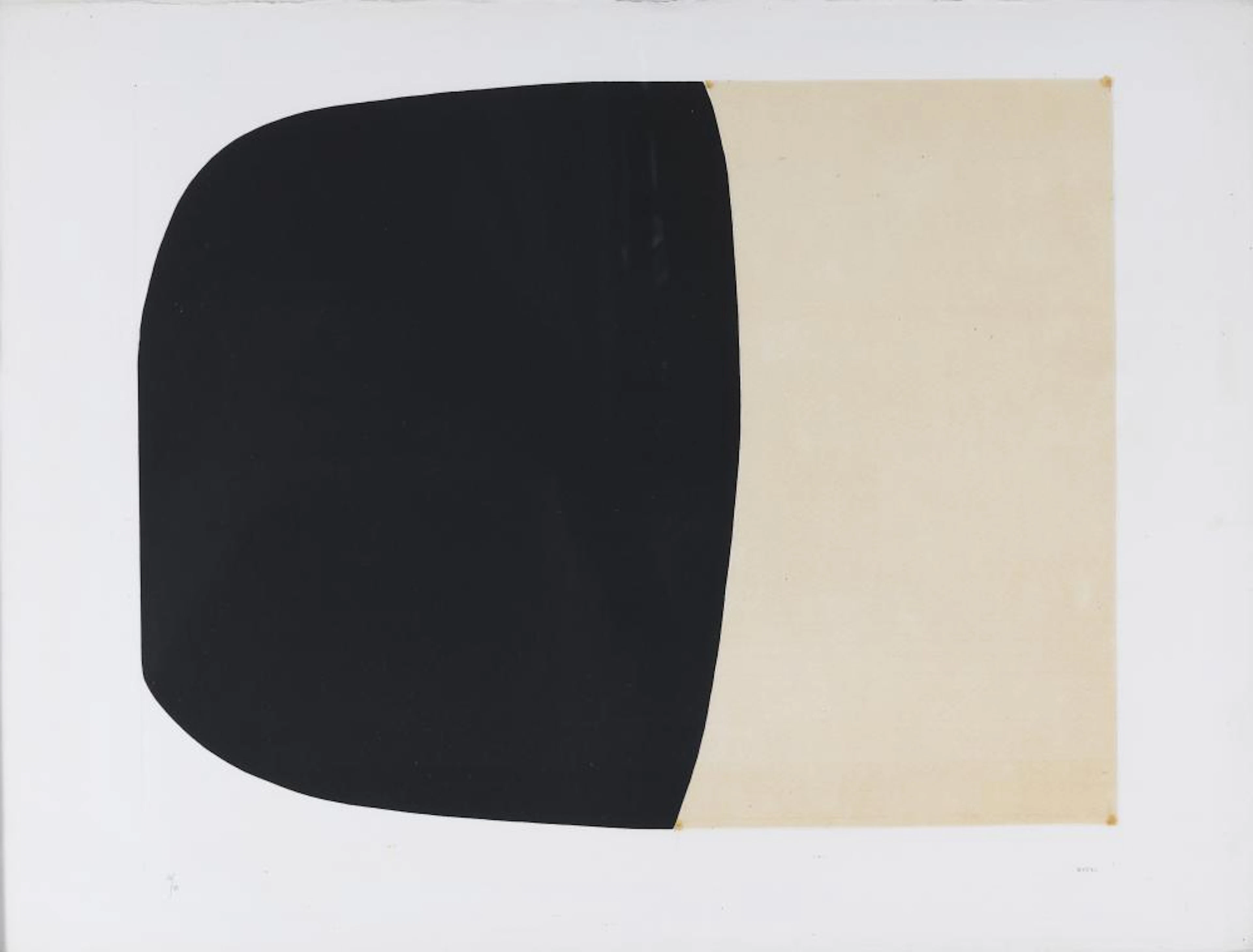 COMPLETE SERIES OF SIX LITHOGRAPHS BLACK AND WHITE I, BY ALBERTO BURRI 1969