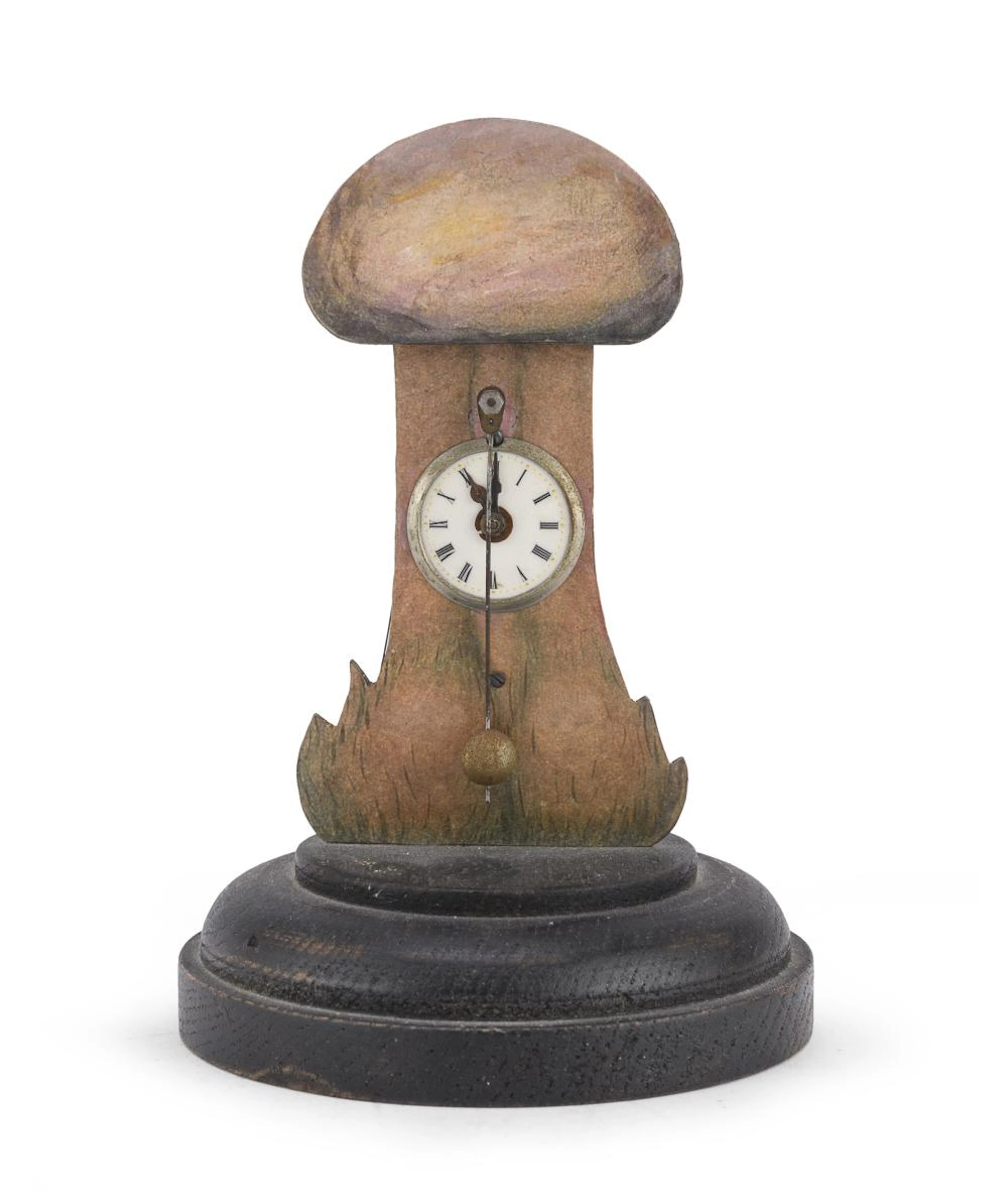 MUSHROOM-SHAPED TABLE CLOCK, 19TH CENTURY