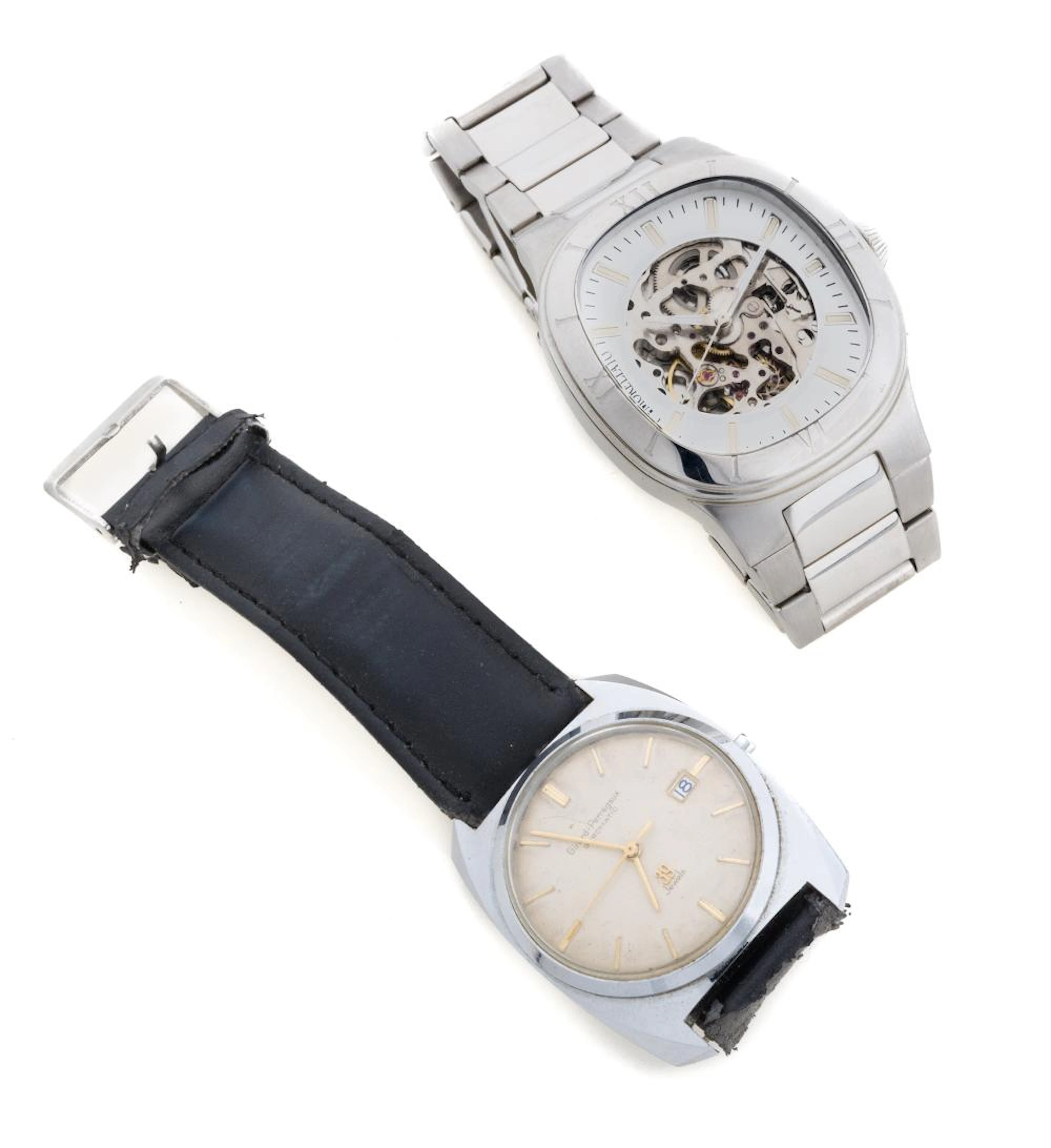 TWO WRIST WATCHES BRAND GIRARD PEREGAUX AND MORELLATO
