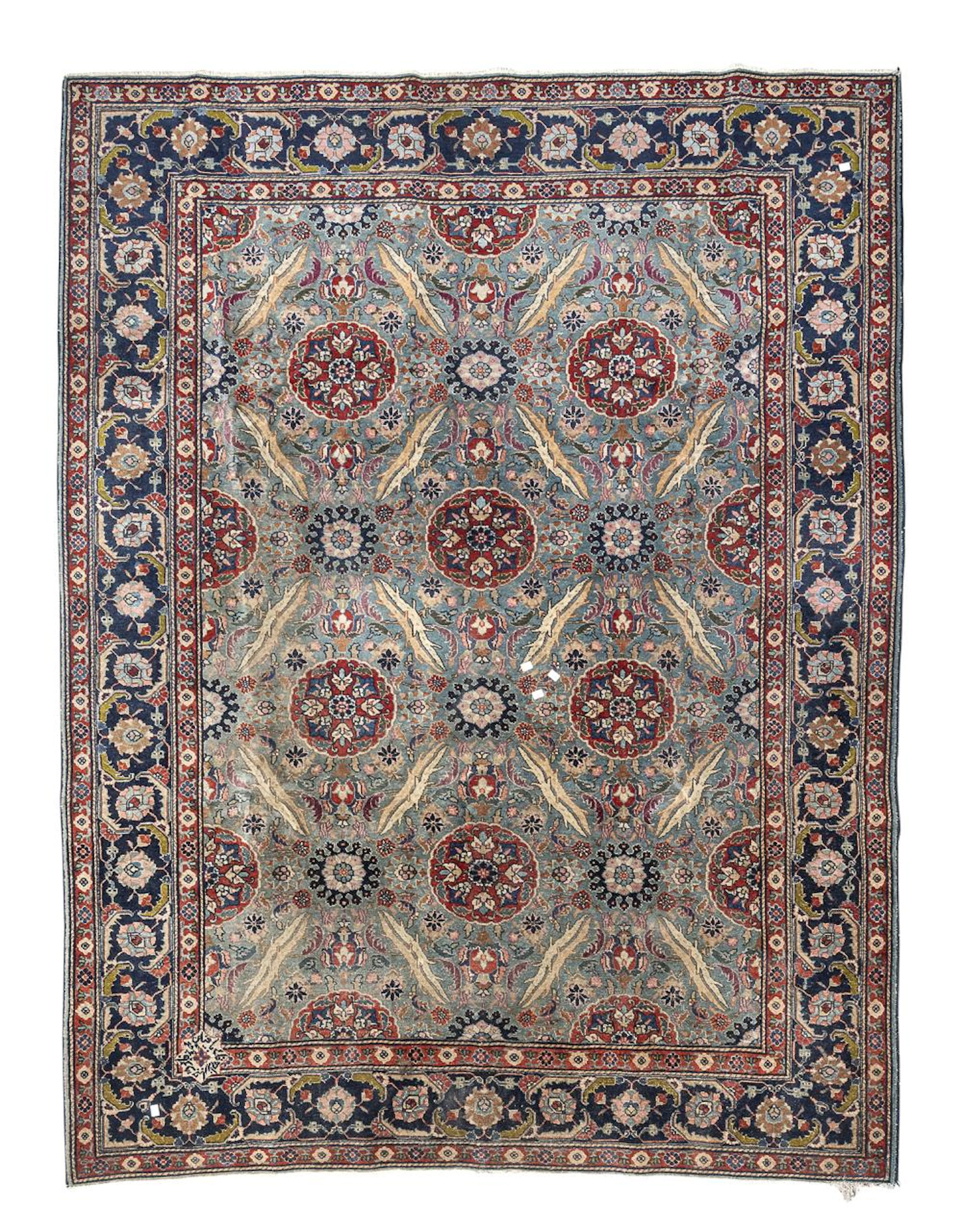 RARE PERSIAN YAZD CARPET, EARLY 20TH CENTURY