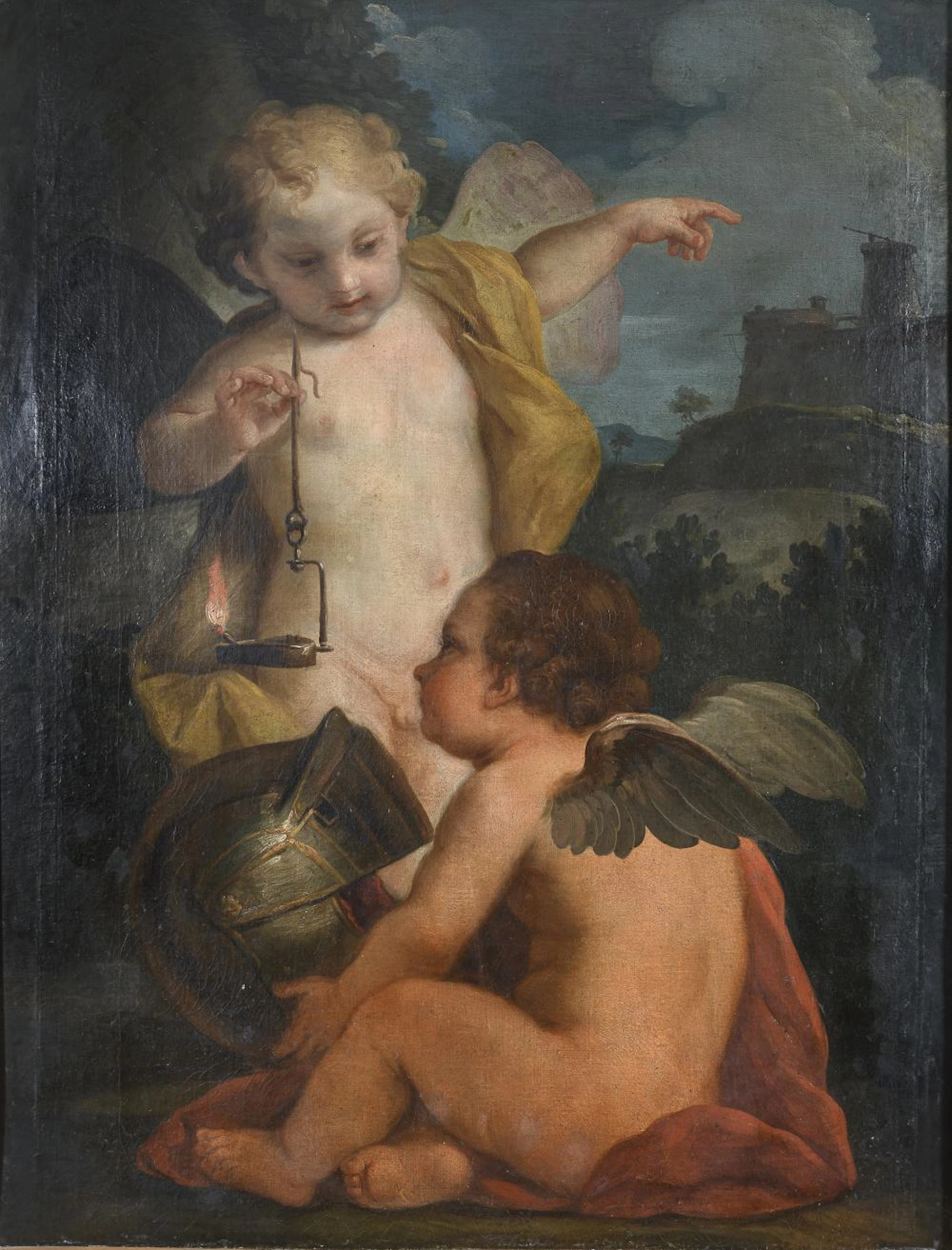 PAIR OF OIL PAINTINGS BY GREGORIO LAZZARINI, att. To
