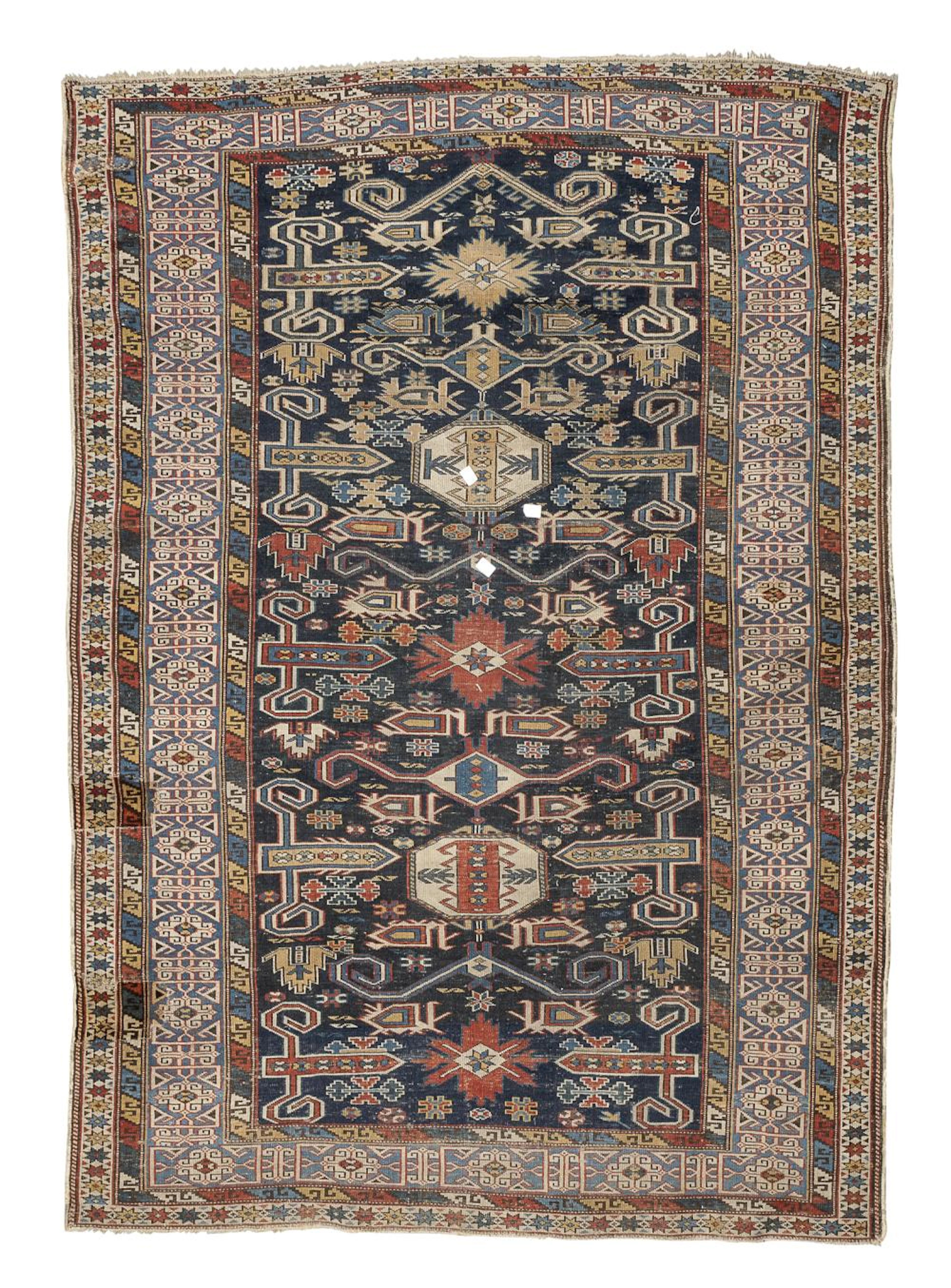 RARE CAUCASIAN PEREPEDIL RUG, 19th CENTURY