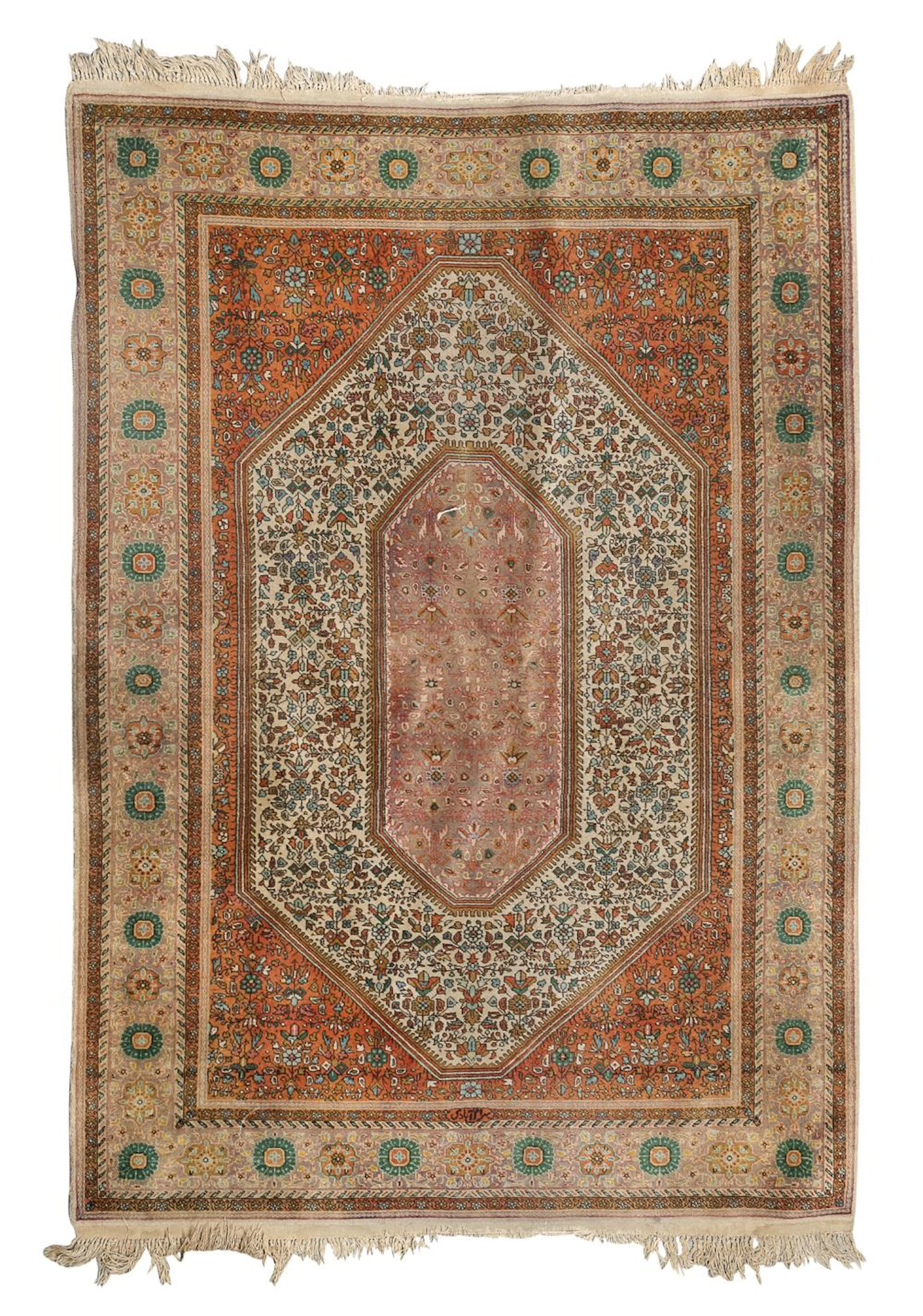 RARE ANTIQUE MALAYER CARPET, EARLY 20TH CENTURY