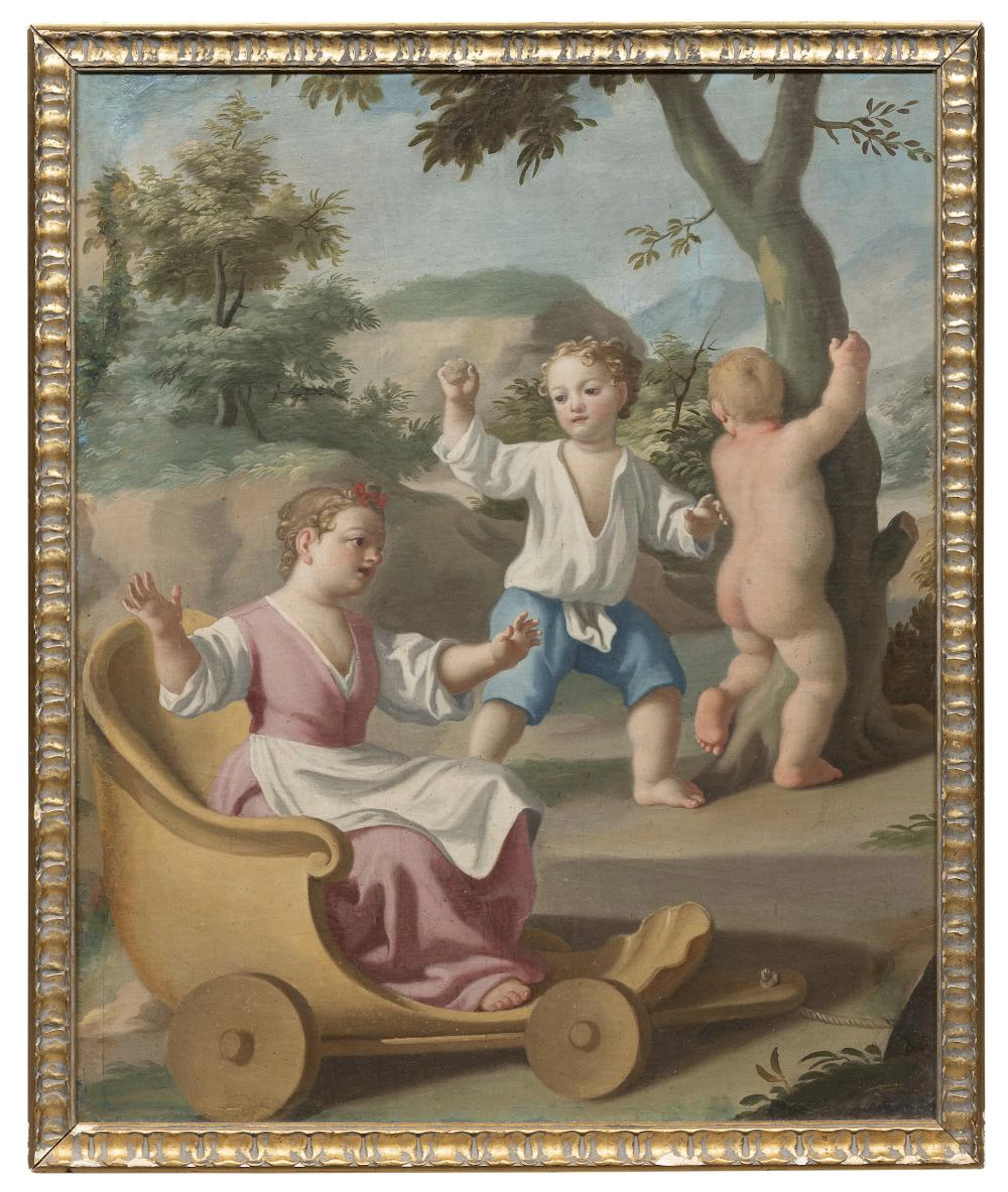 PAIR OF OIL PAINTINGS BY FRANCESCO DE MURA, att. to