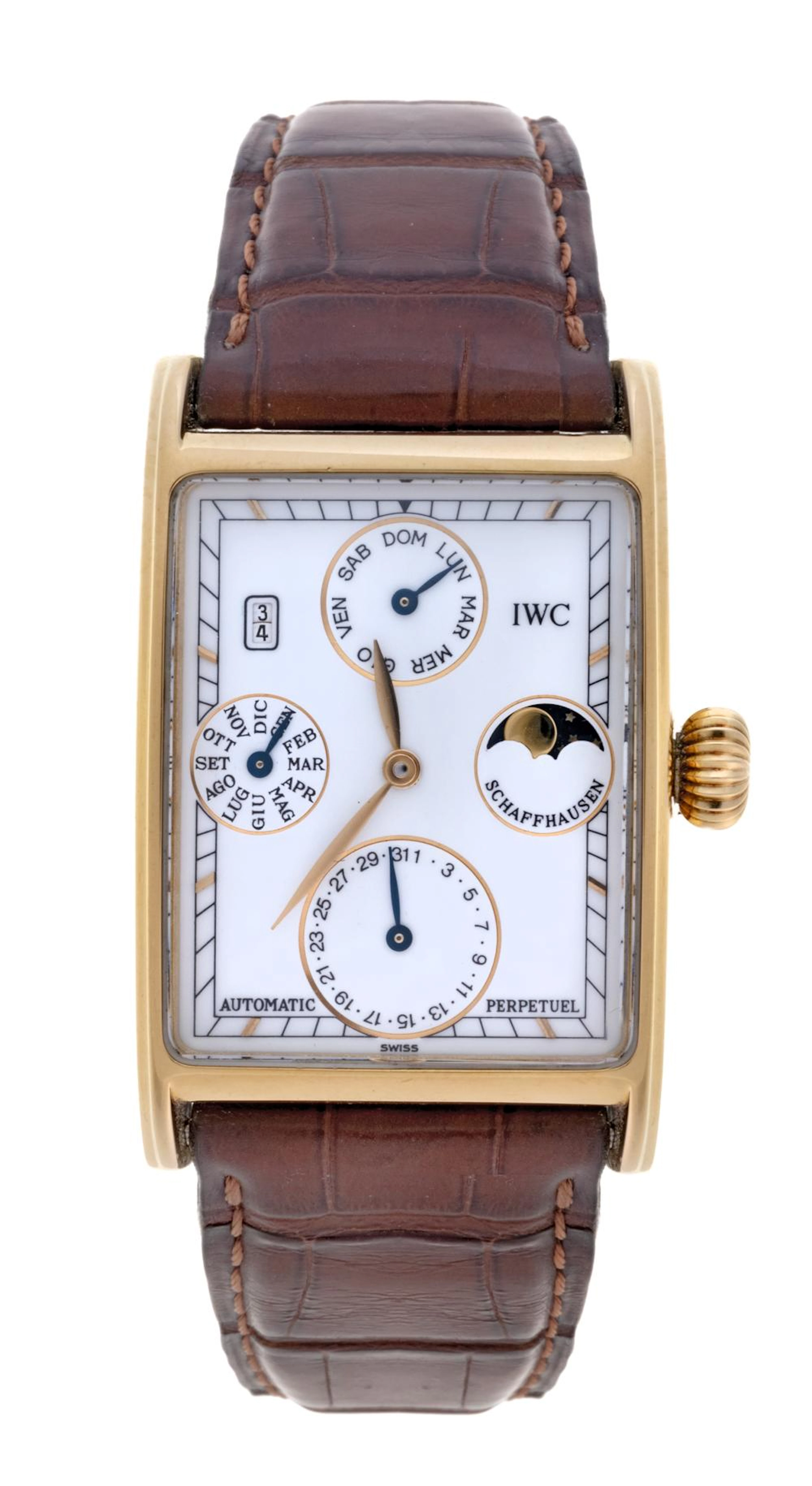 WRIST WATCH IWC NOVECENTO CALENDARIO PERPETUO, REF. 3545