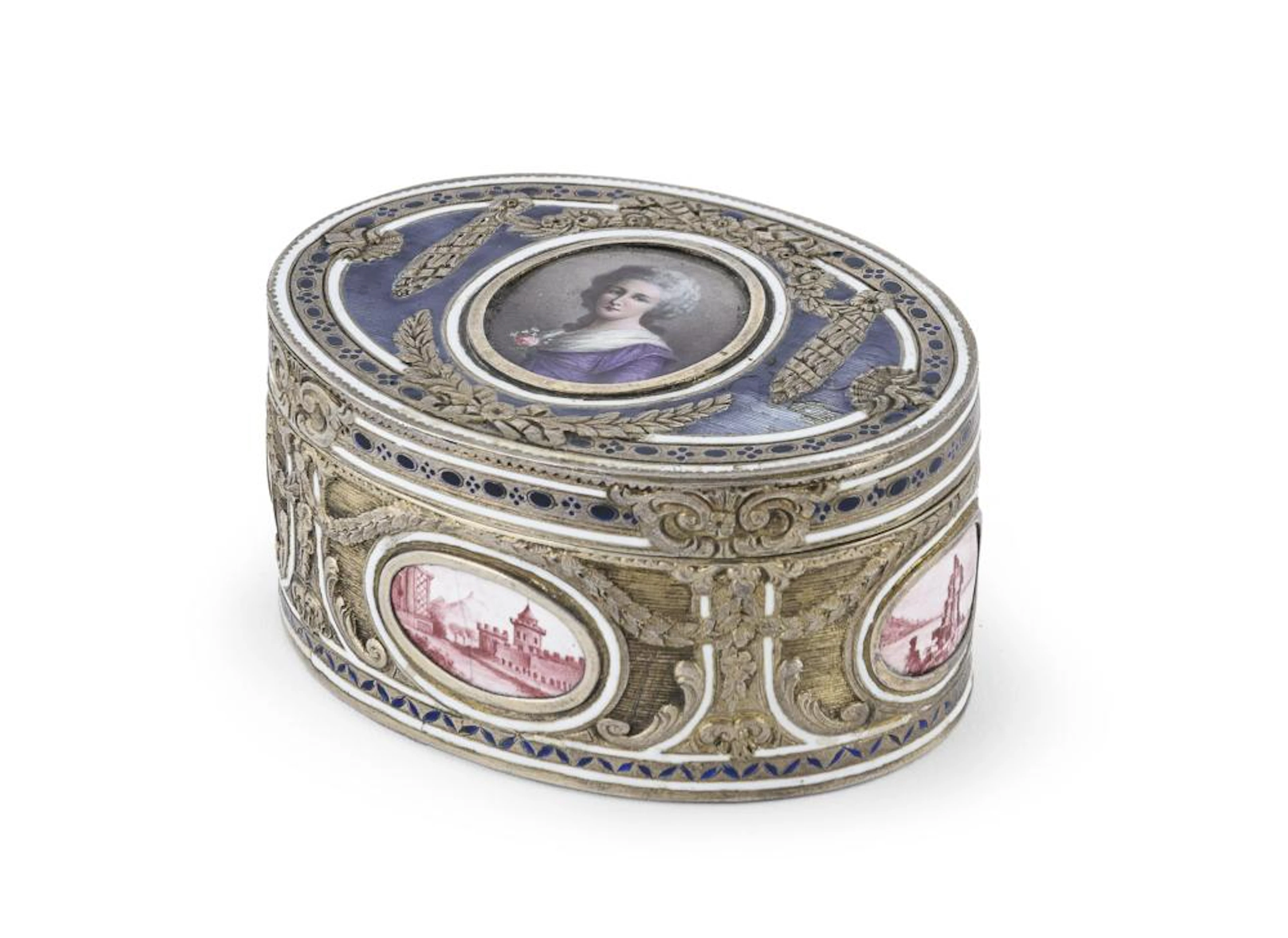 SILVER AND ENAMEL BOX, FRANCE 18TH CENTURY