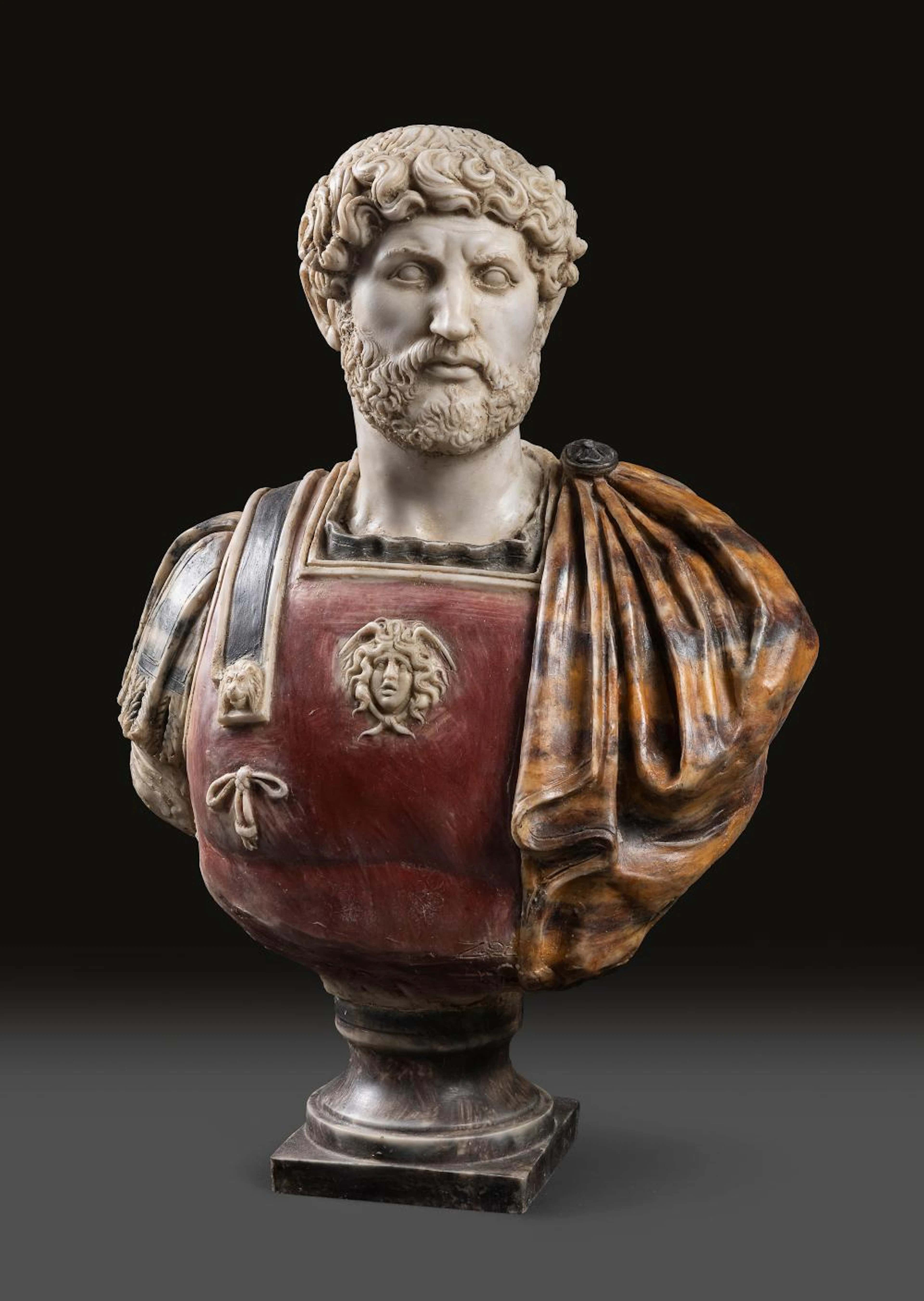 MARBLE DUST BUST OF HADRIAN, EARLY 20TH CENTURY