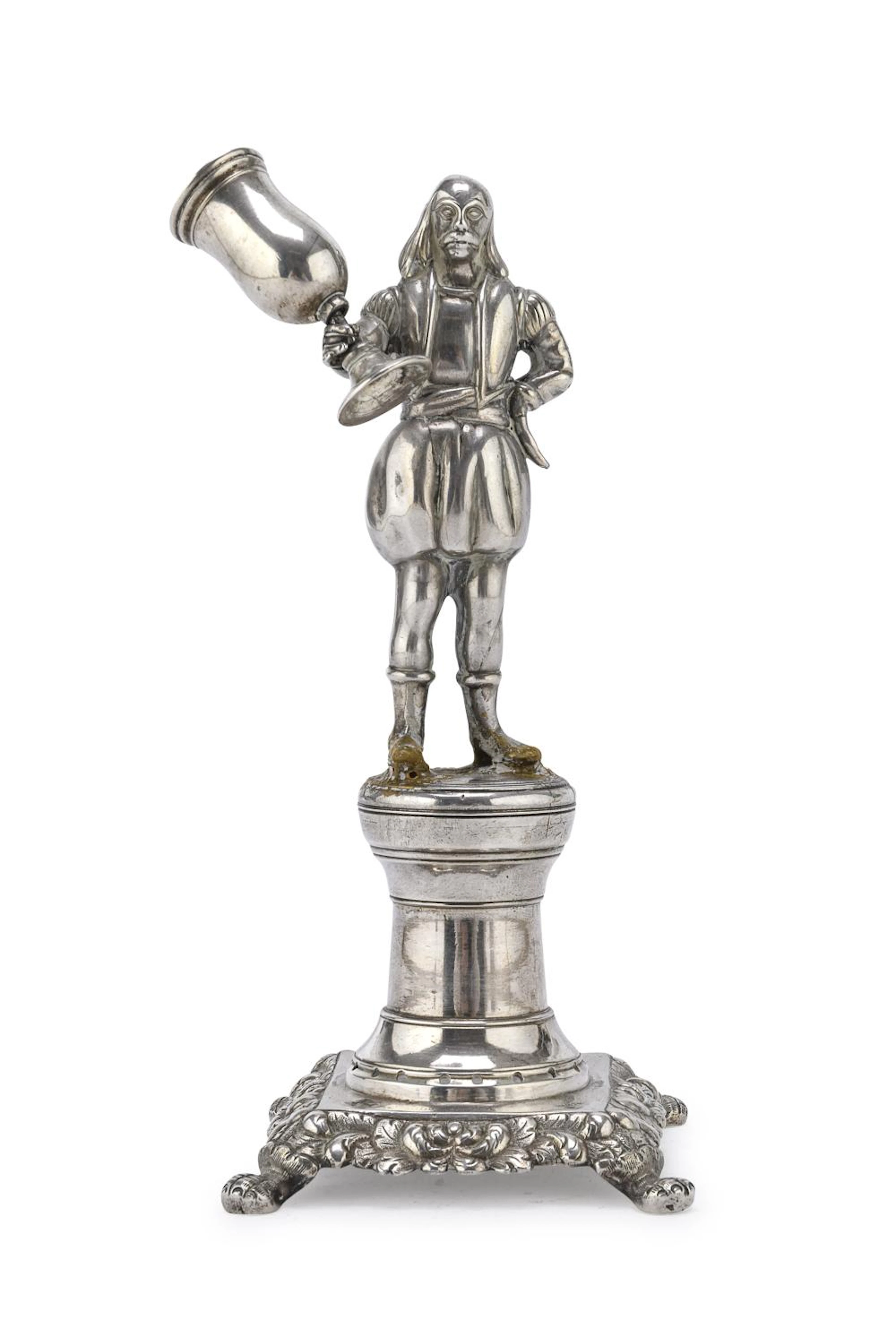 SILVER TOOTHPICK HOLDER, PROBABLY GERMANY, LATE 19TH CENTURY