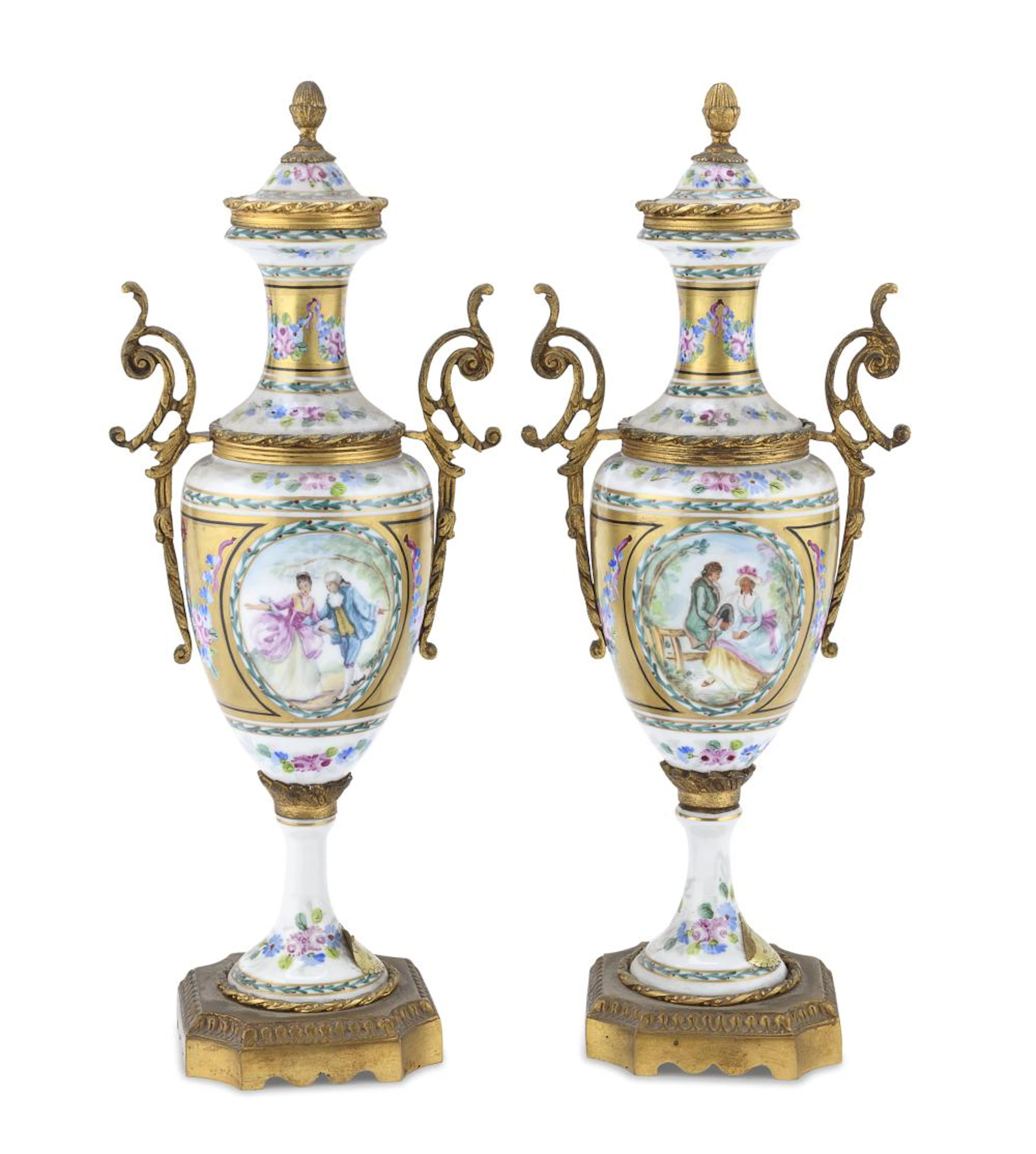 PAIR OF PORCELAIN VASES, FRANCE EARLY 20TH CENTURY