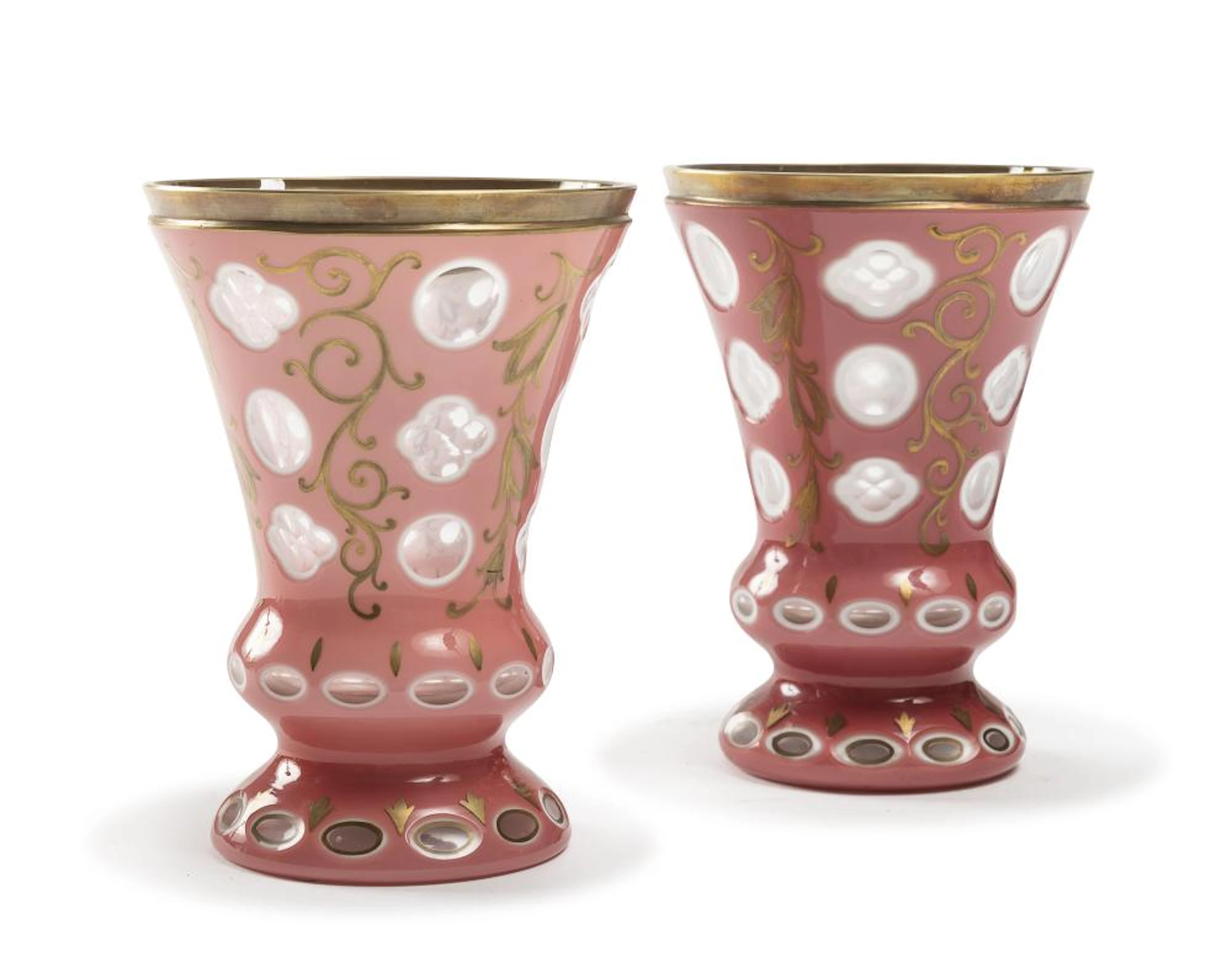PAIR OF OPALINE GLASSES, VIENNA EARLY 20TH CENTURY