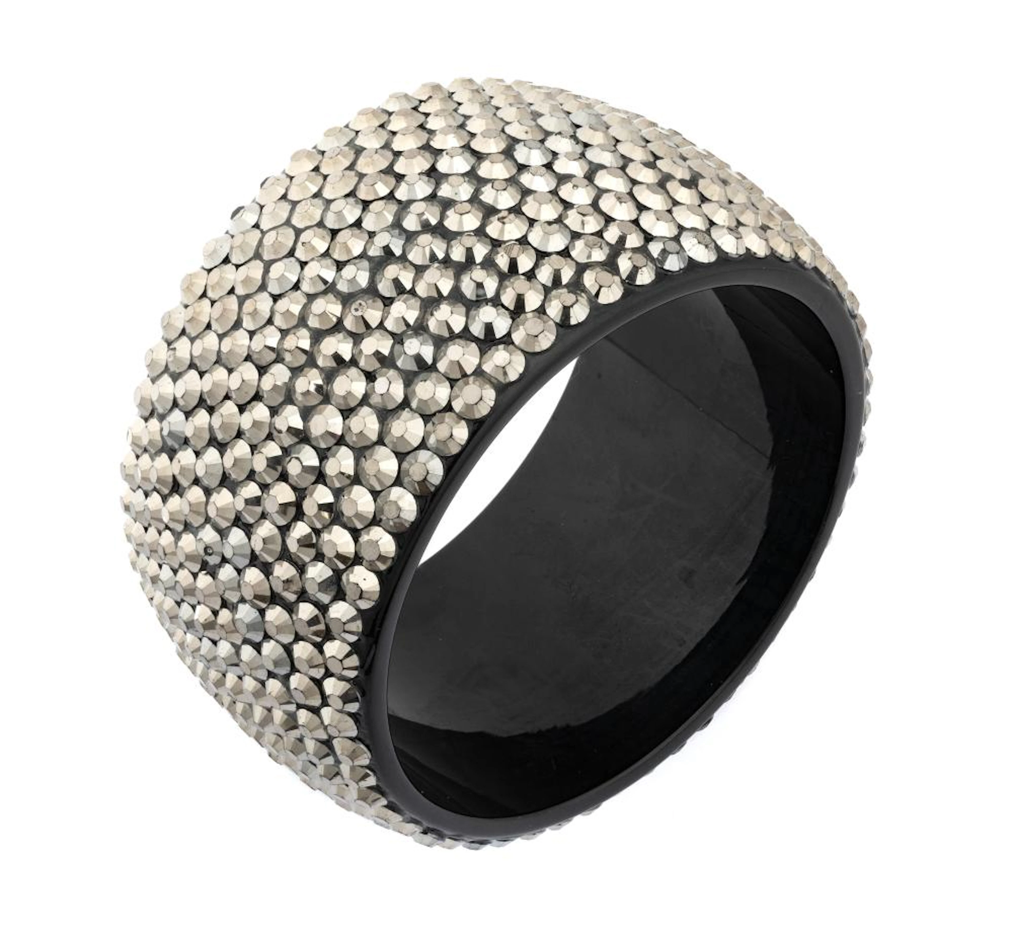 RESIN BANGLE WITH RHINESTONES