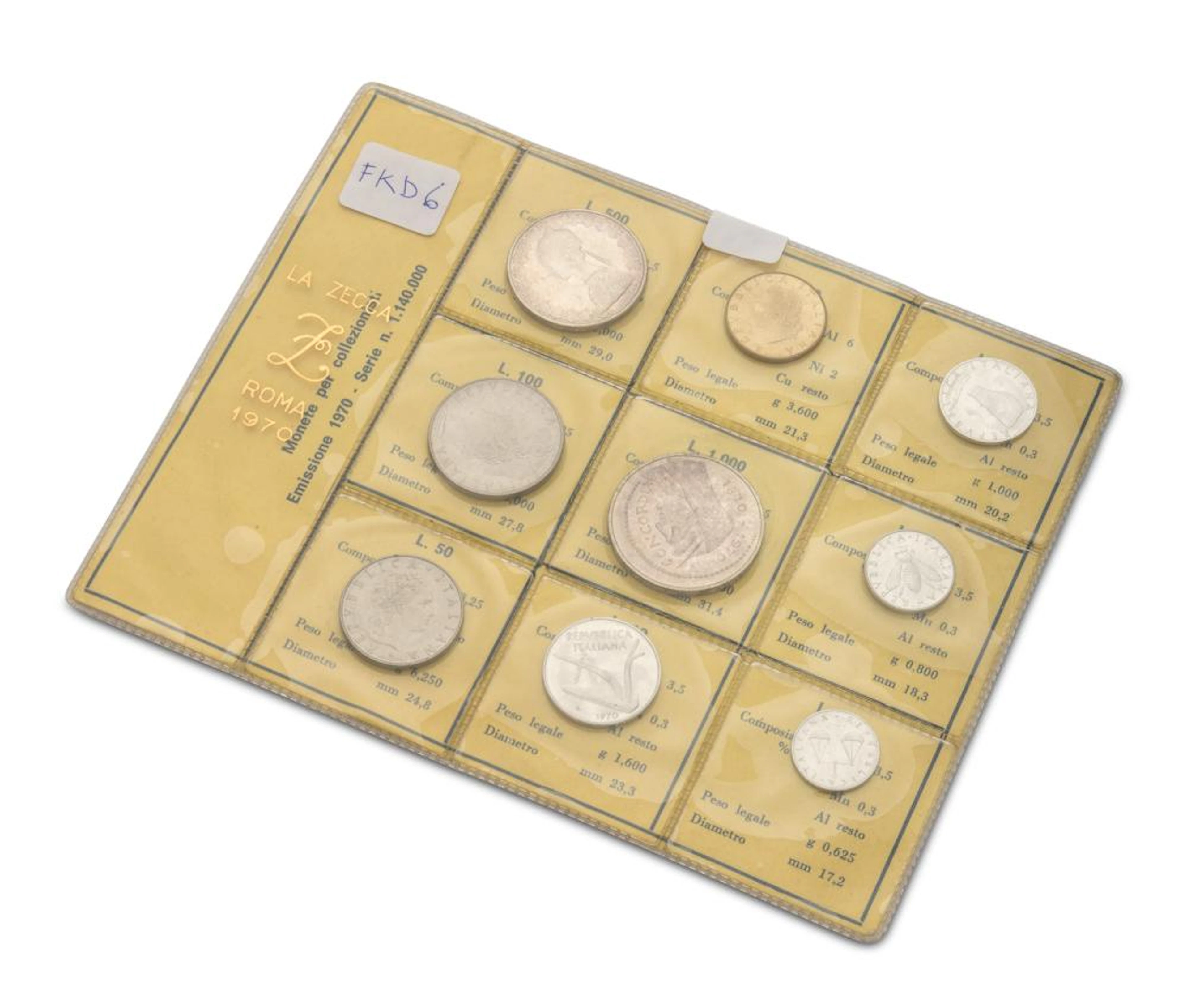 NINE ITALIAN REPUBLIC COINS