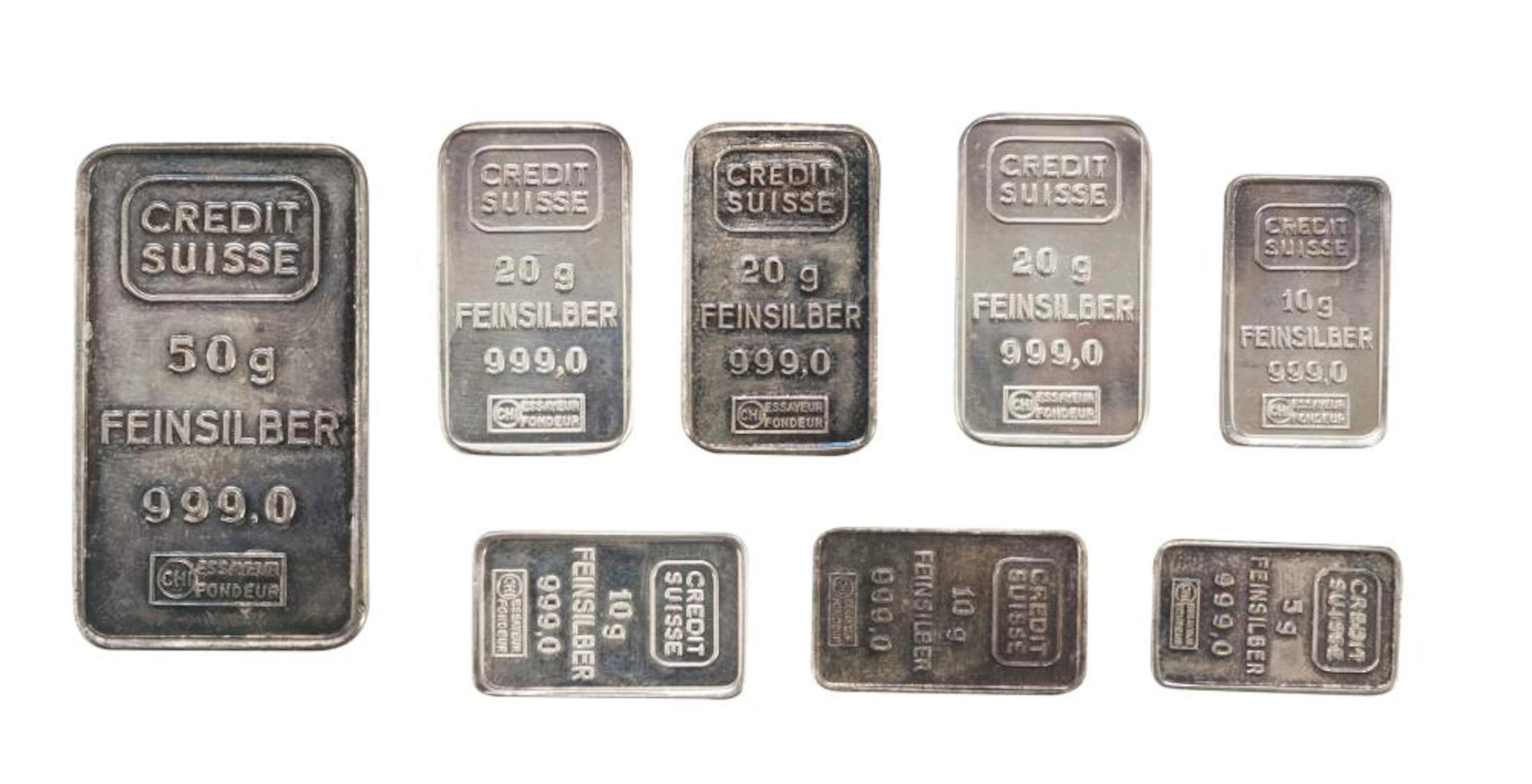 EIGHT SILVER INGOTS, EDITIONS CREDIT SUISSE