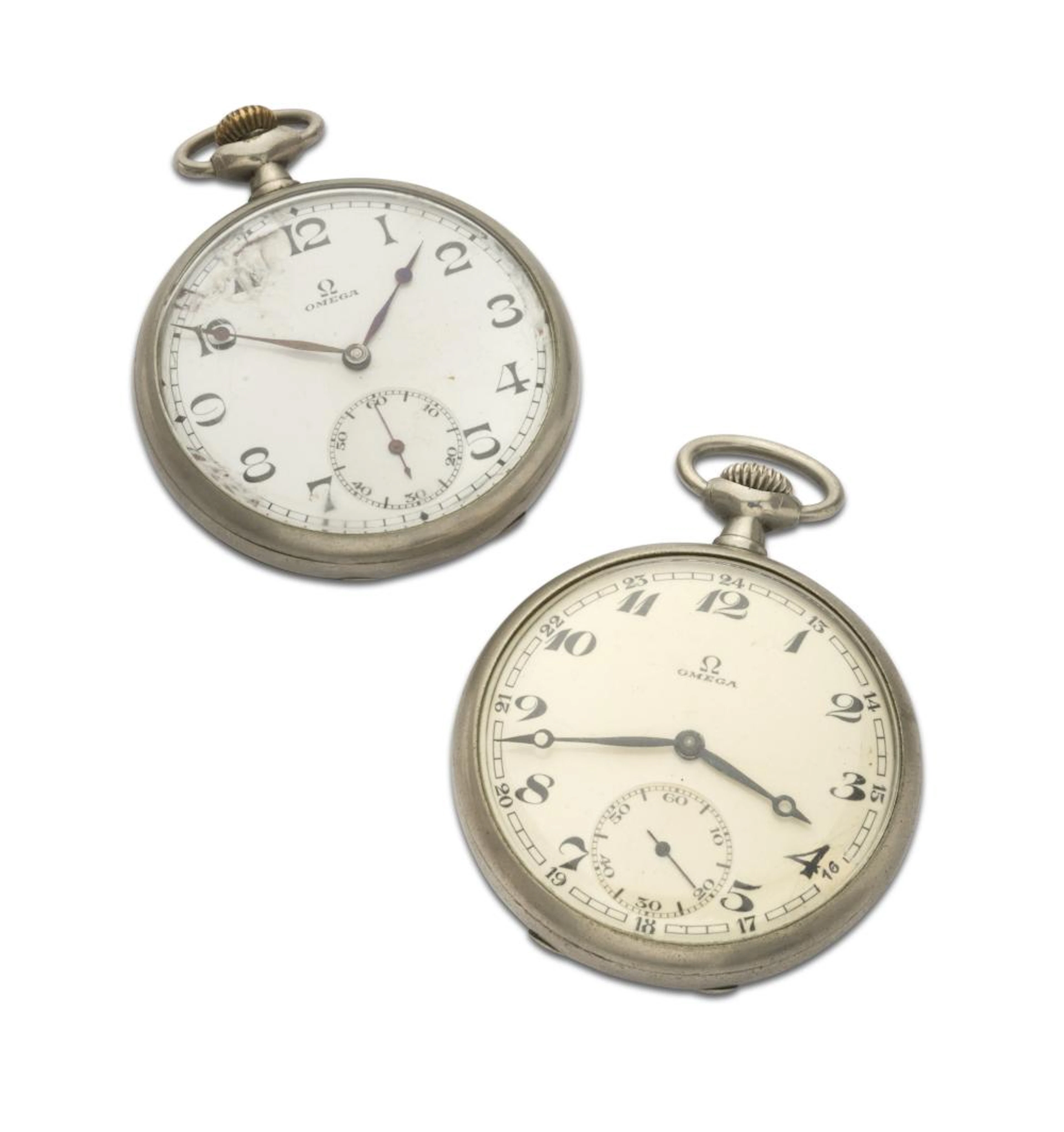TWO POCKET WATCHES OMEGA