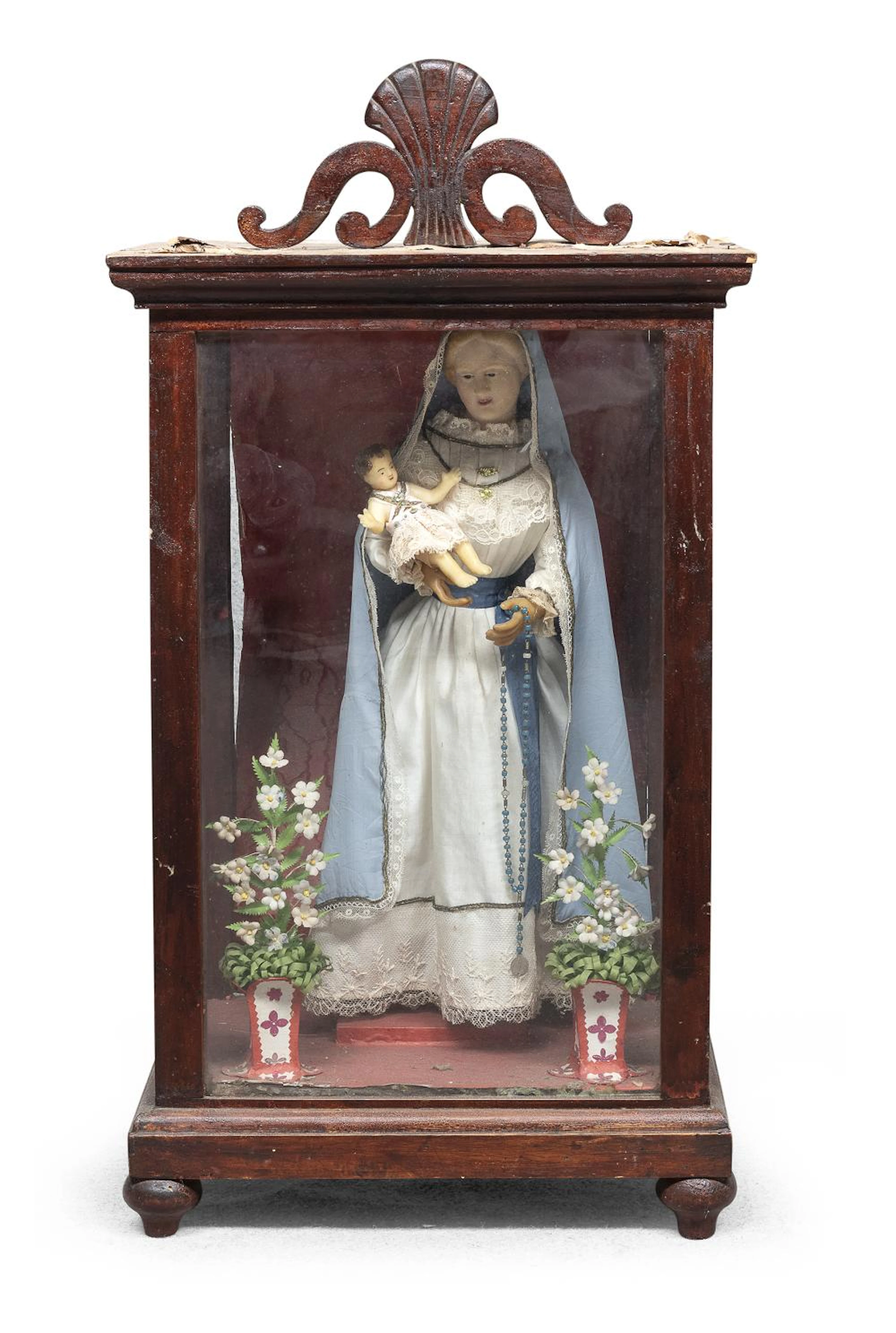 SCULPTURE OF THE VIRGIN AND CHILD, NAPLES 19TH CENTURY