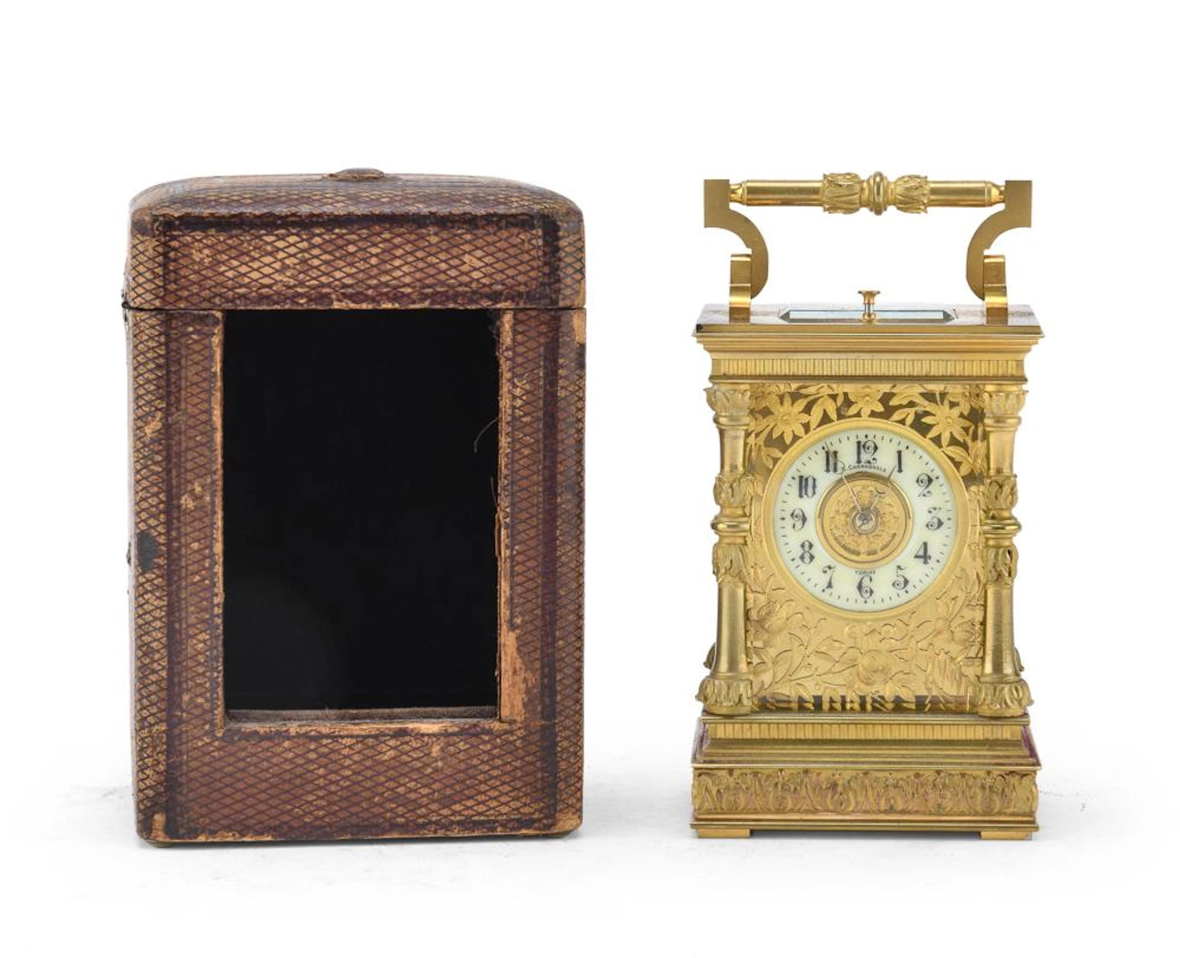 CARRIAGE CLOCK, END OF 19TH CENTURY