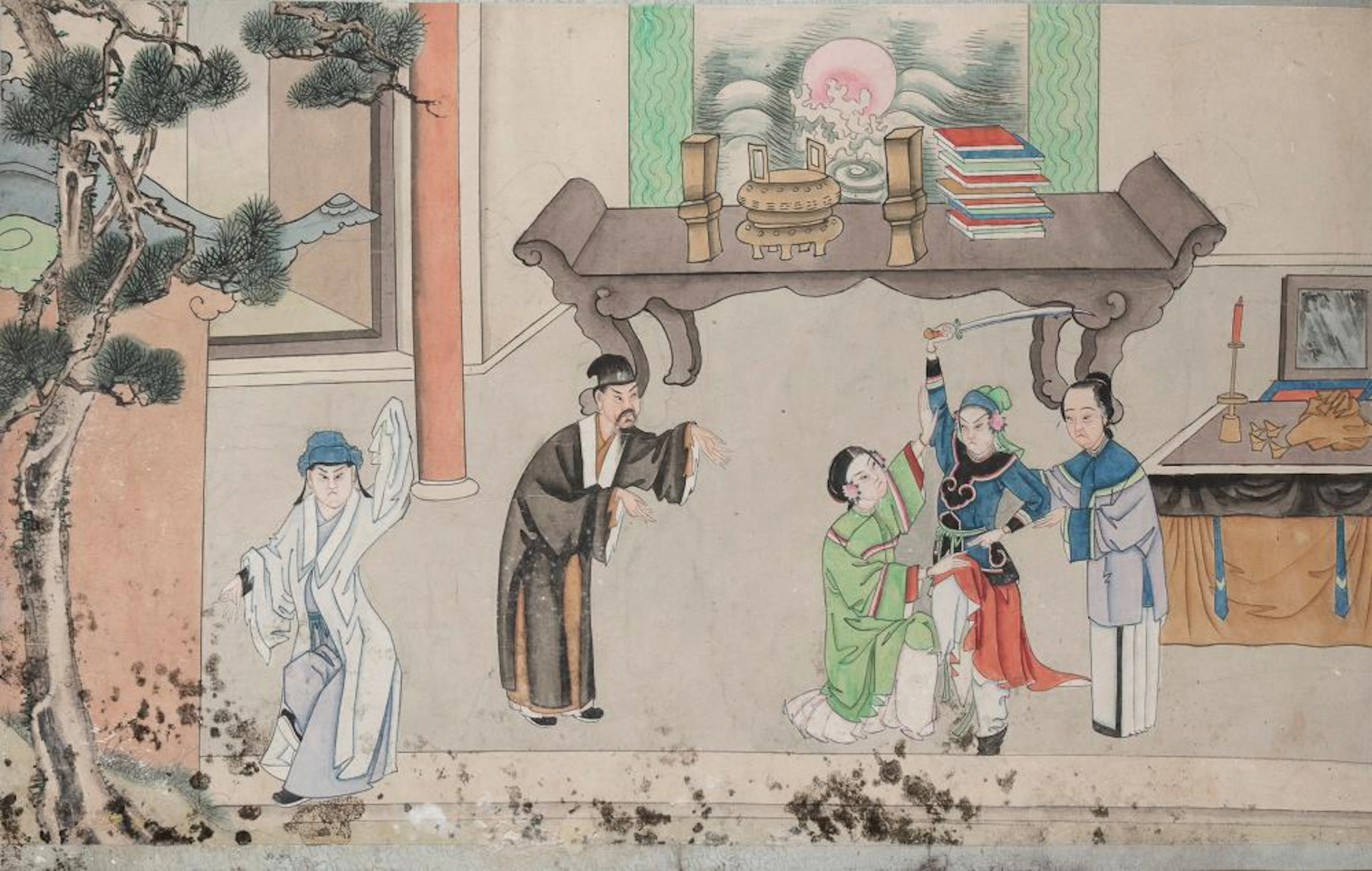 A SET OF THREE LARGE CHINESE FRAMED PRINTS. BEGINNING 20TH CENTURY.