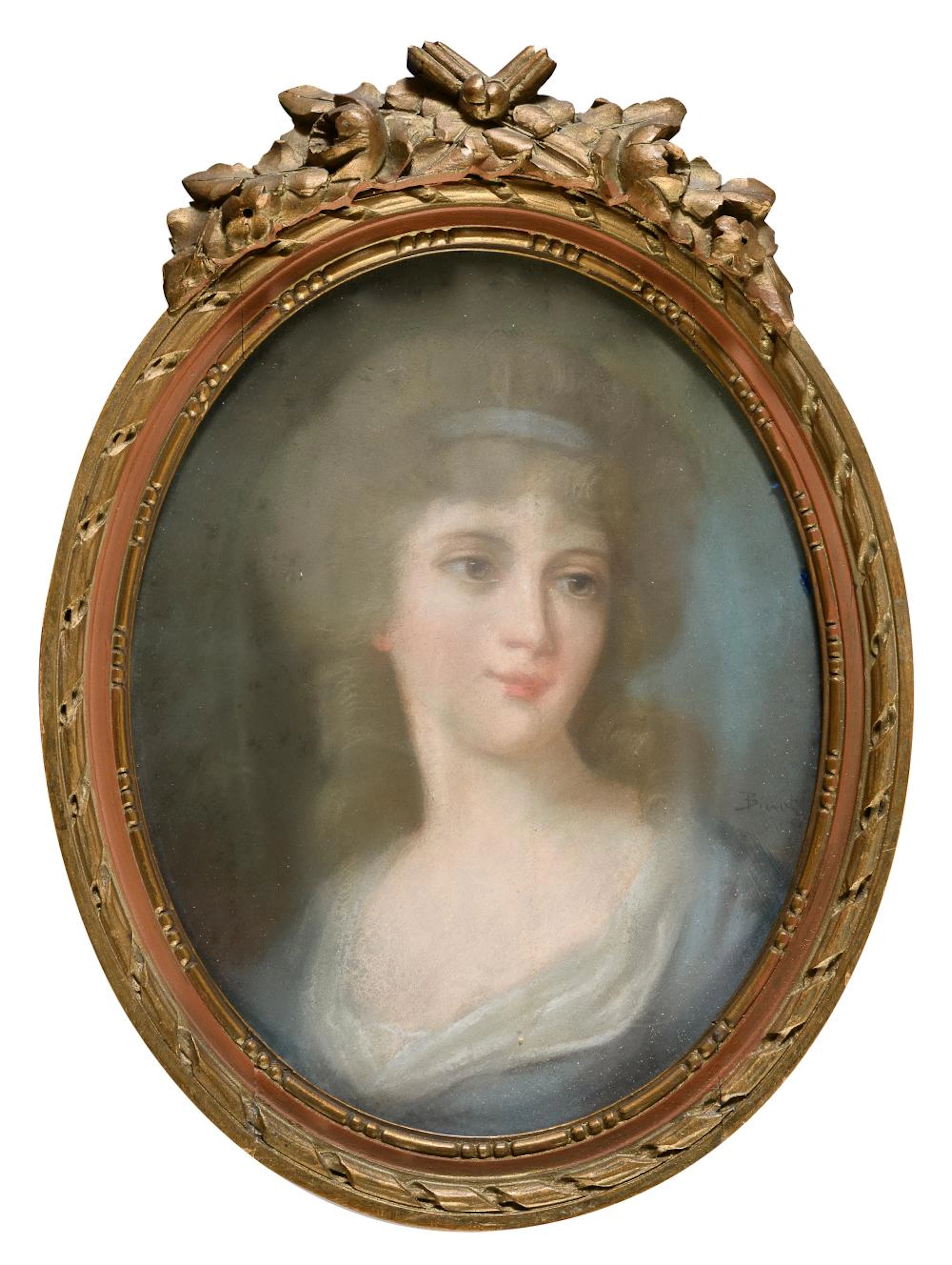 PAIR OF FRENCH PASTEL DRAWINGS, 19TH CENTURY
