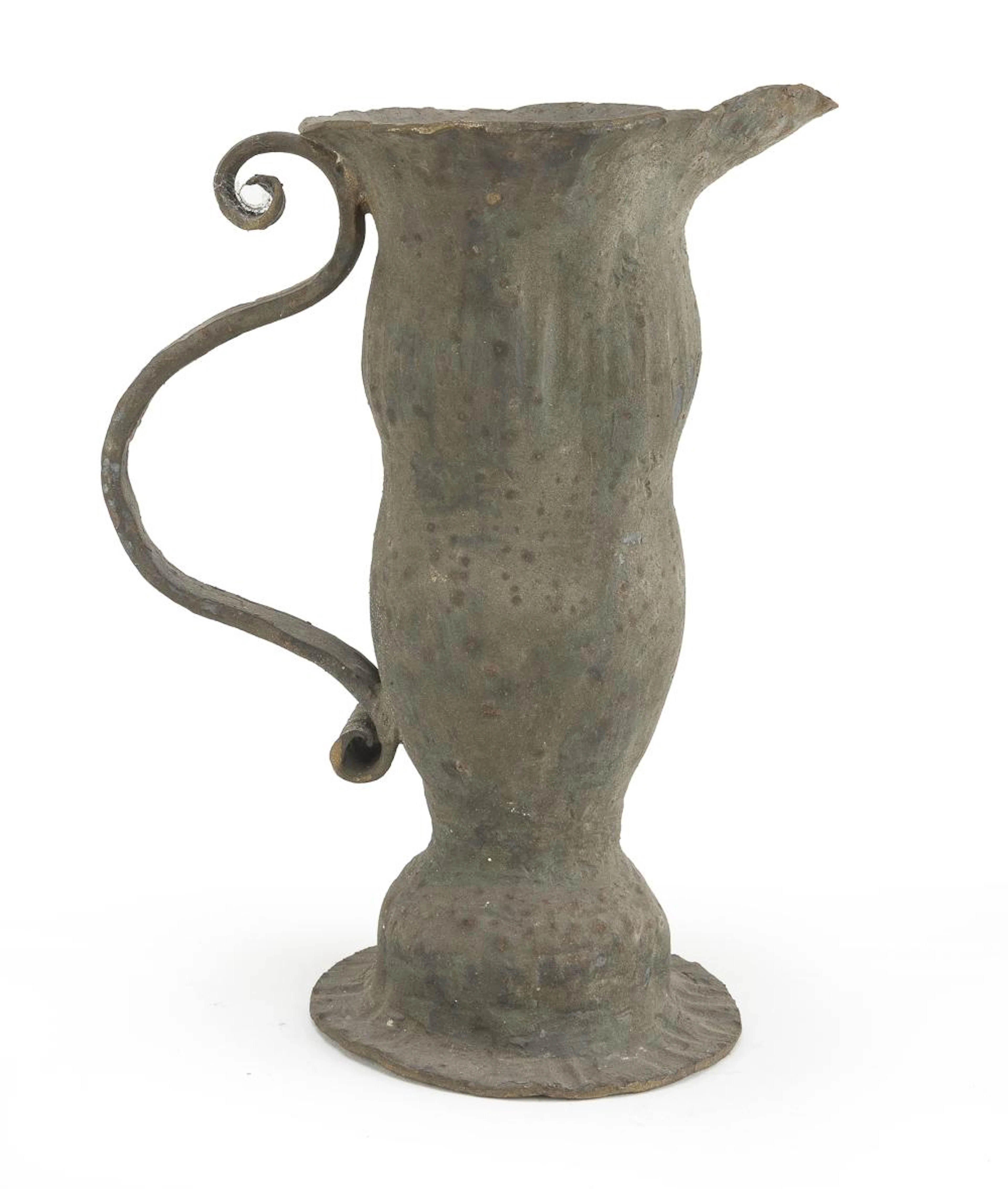 AN ASIAN IRON PITCHER, 20TH CENTURY.