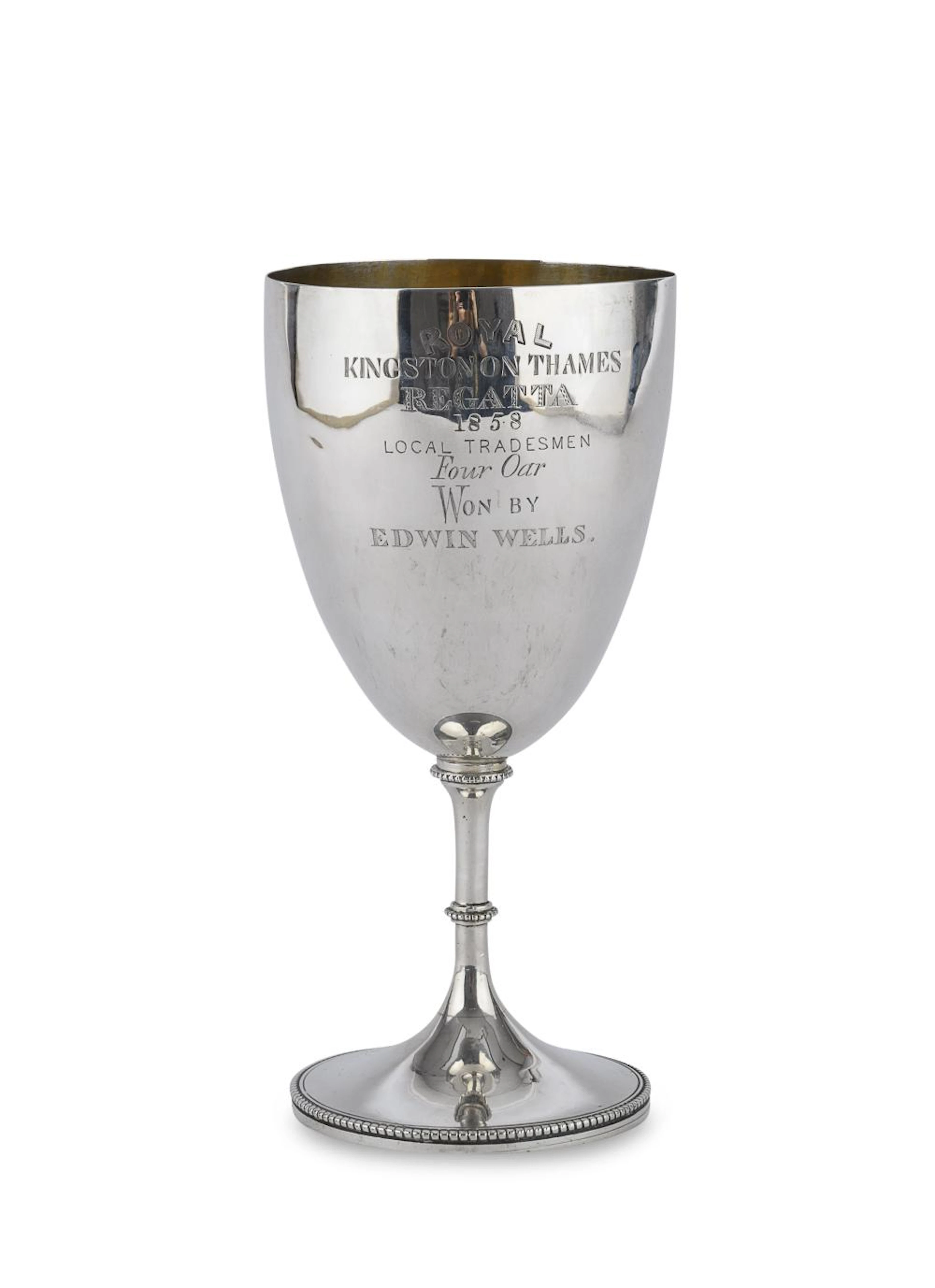 SILVER GOBLET, LONDON 1858