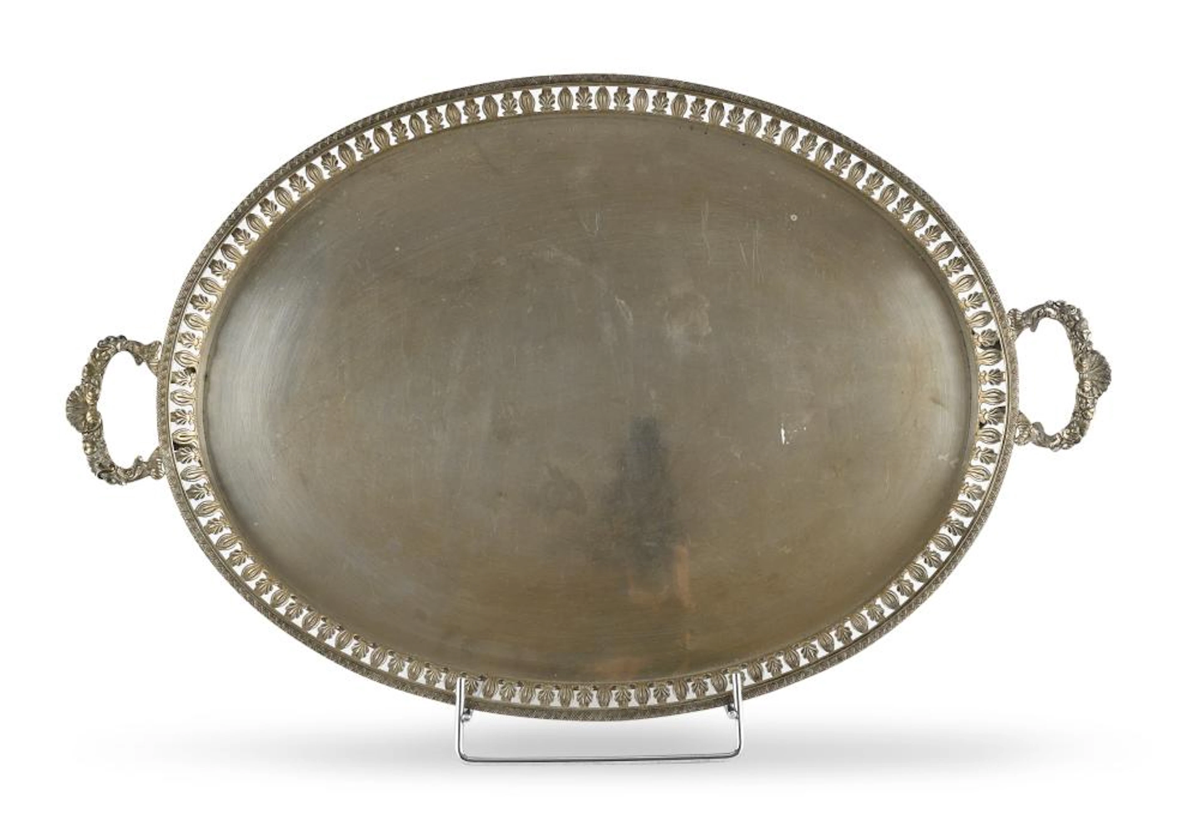 SILVER TRAY, LOMBARD-VENETO MILAN 1814/1872