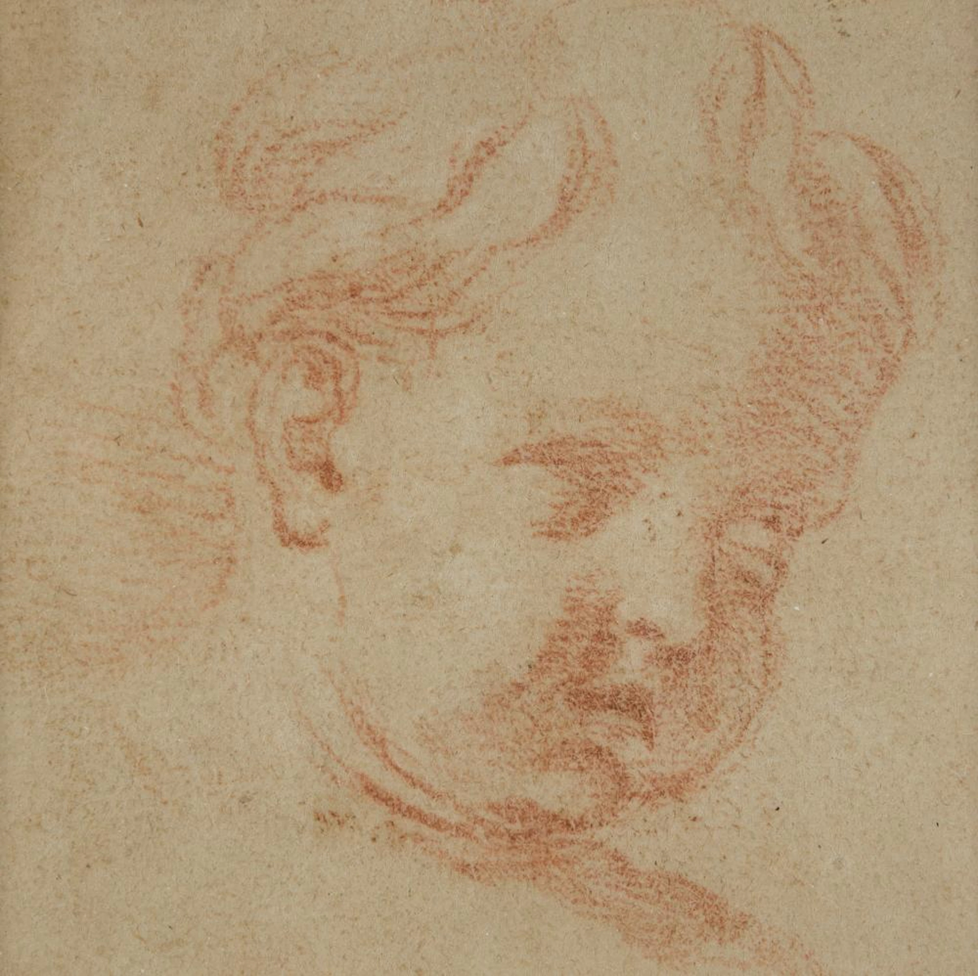RED PENCIL DRAWING BY ELISABETTA SIRANI, att. to