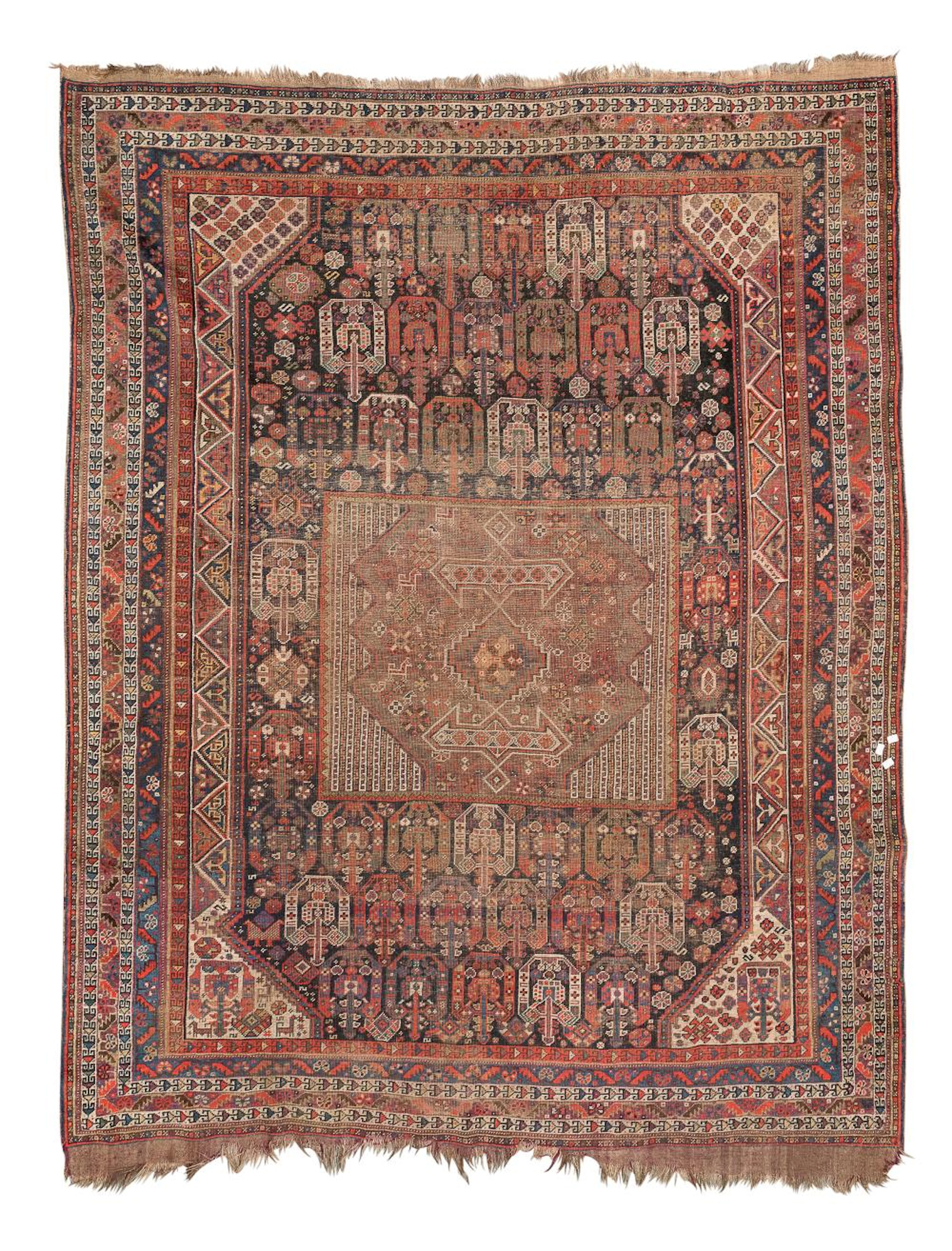 SHIRAZ QASHQA'I RUG, LATE 19th CENTURY