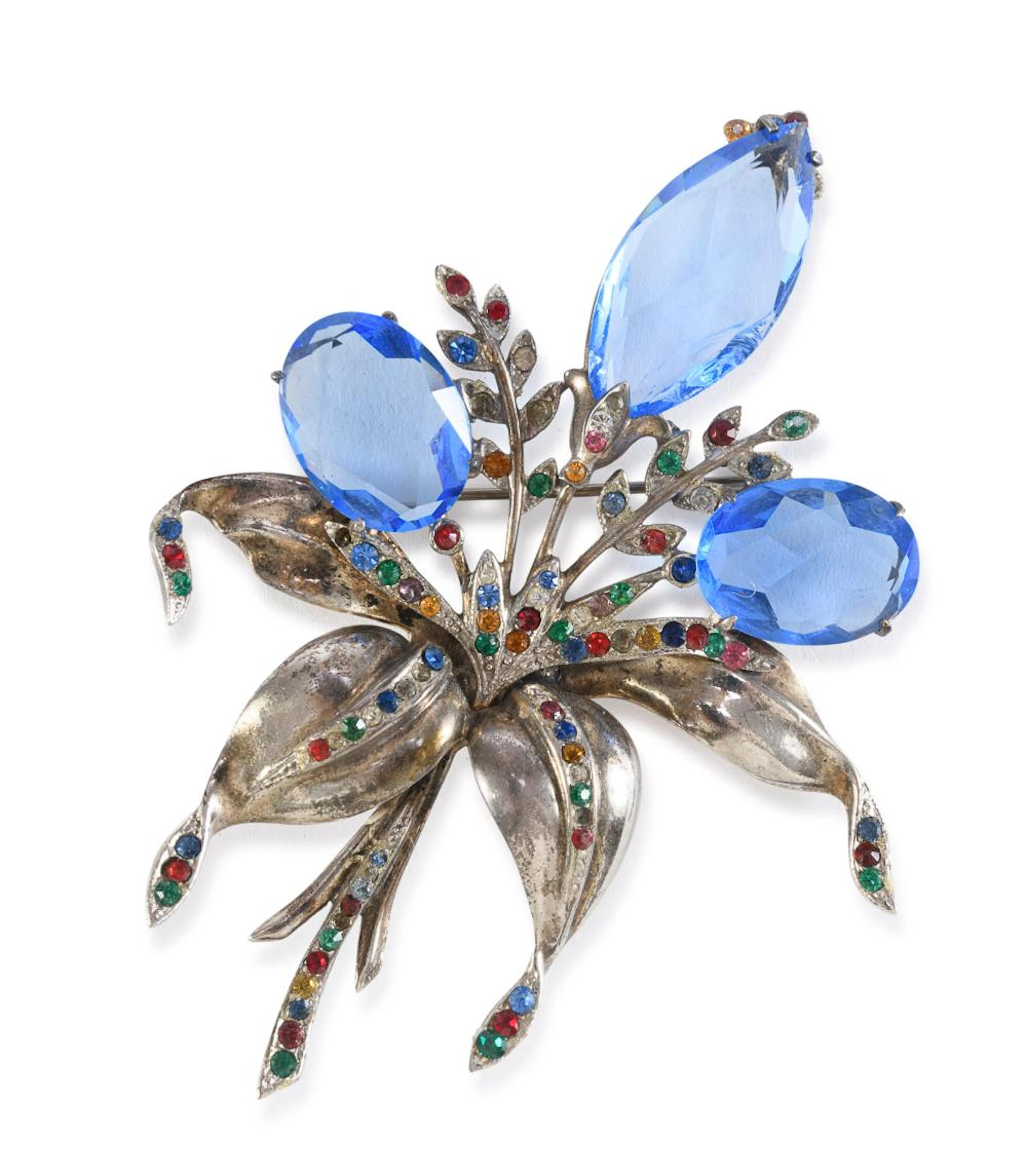 STERLING SILVER BROOCH, 1940s